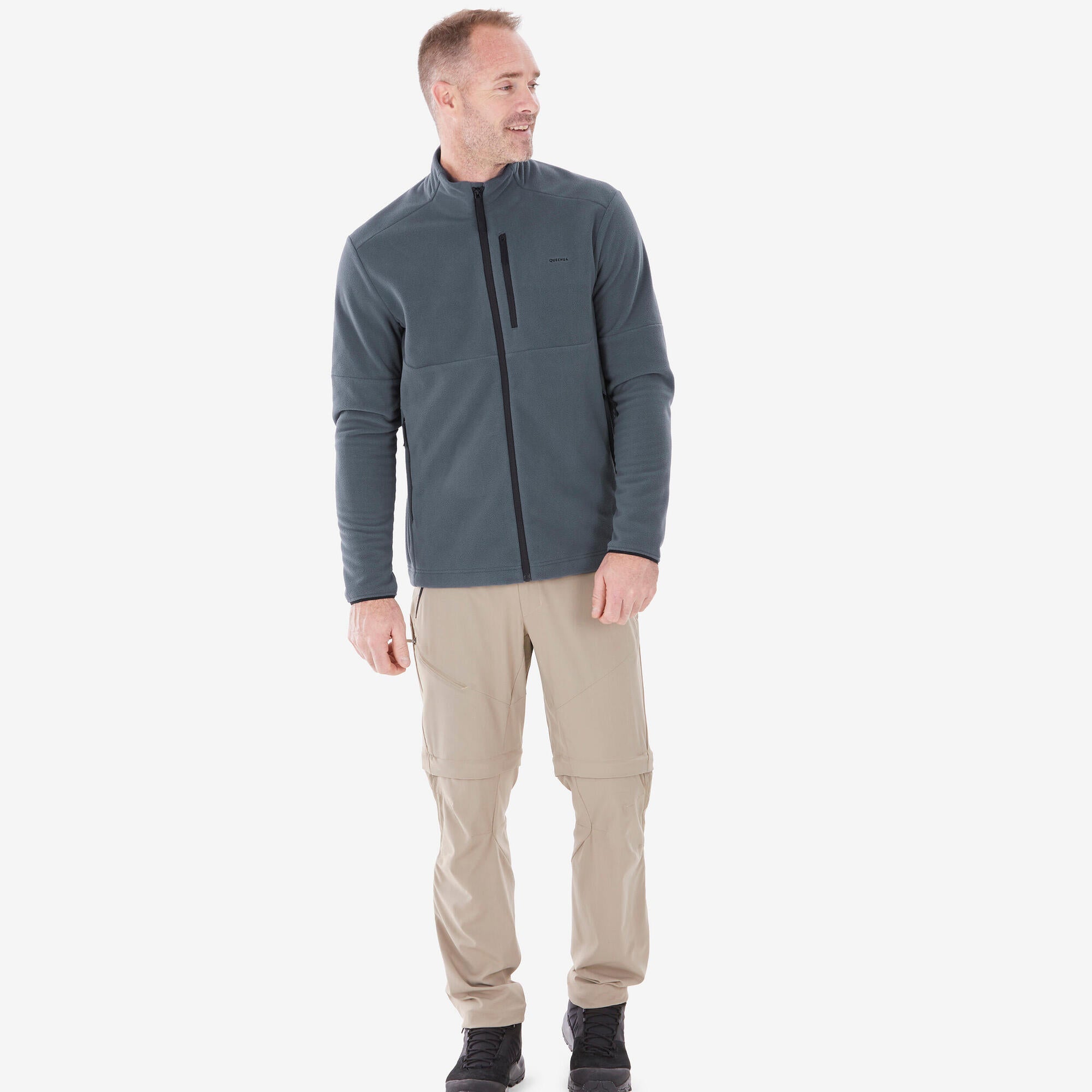 quechua-mh500-full-zip-fleecejacke-herren-abyss-gray image 3