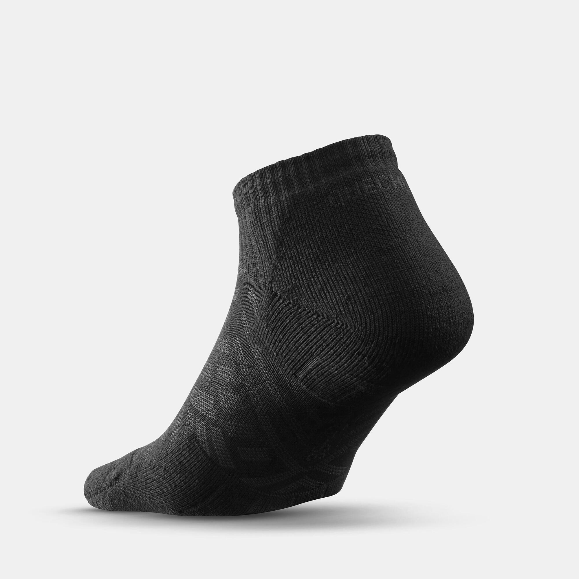 quechua-hike-100-low-socken-2er-pack-schwarz-baumwolle image 4