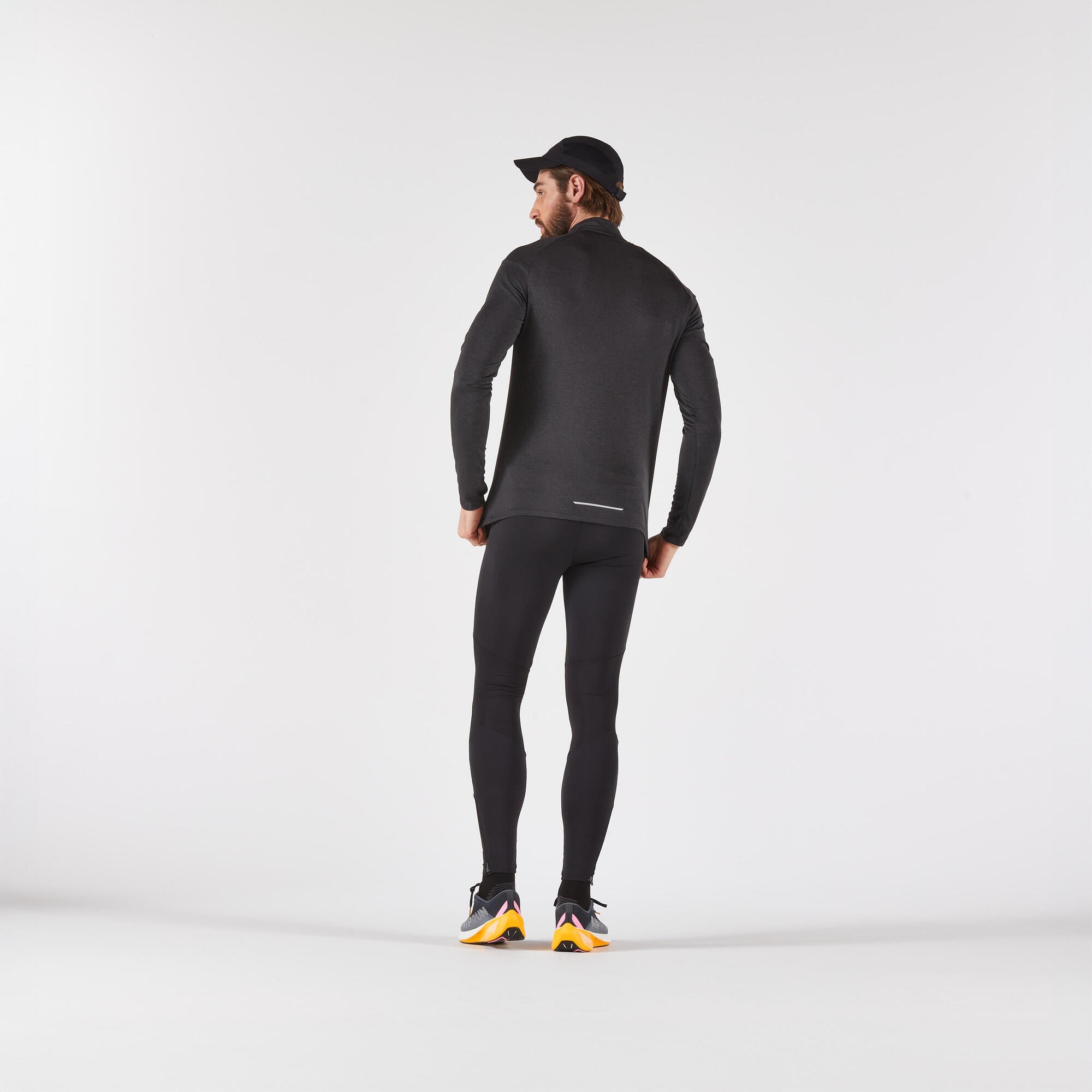 kiprun-100-laufshirt-herren-langarm-schwarz-half-zip image 7