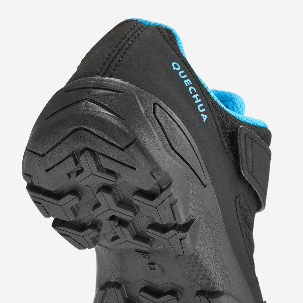 quechua-nh100-wanderschuhe-kinder-schwarz-klettverschluss image 5