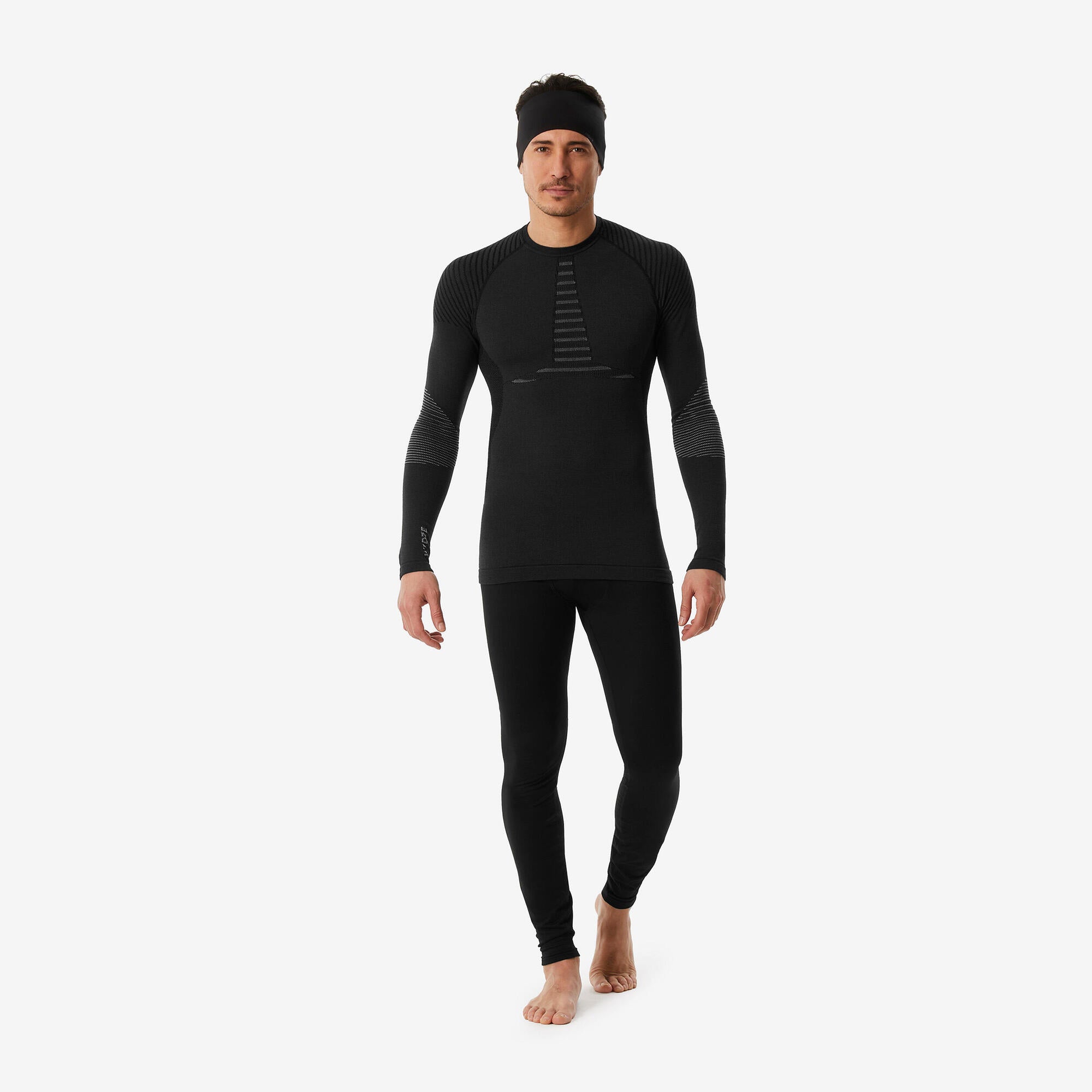 wedze-bl900-unterhemd-herren-wolle-schwarz-warm image 3