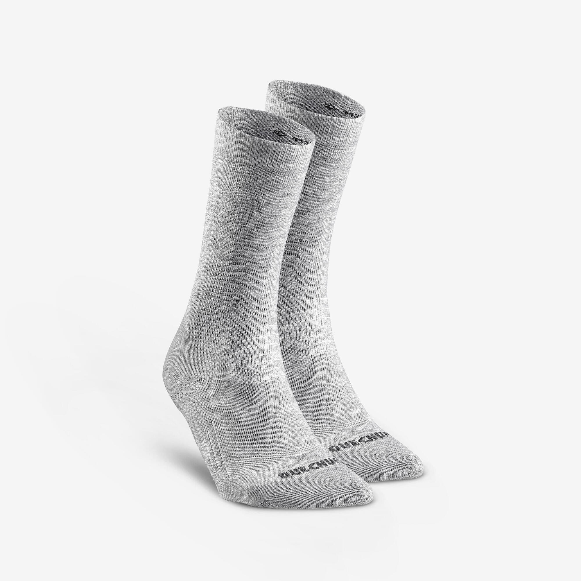 quechua-nh100-mid-wandersocken-blau-warm-winter image 5