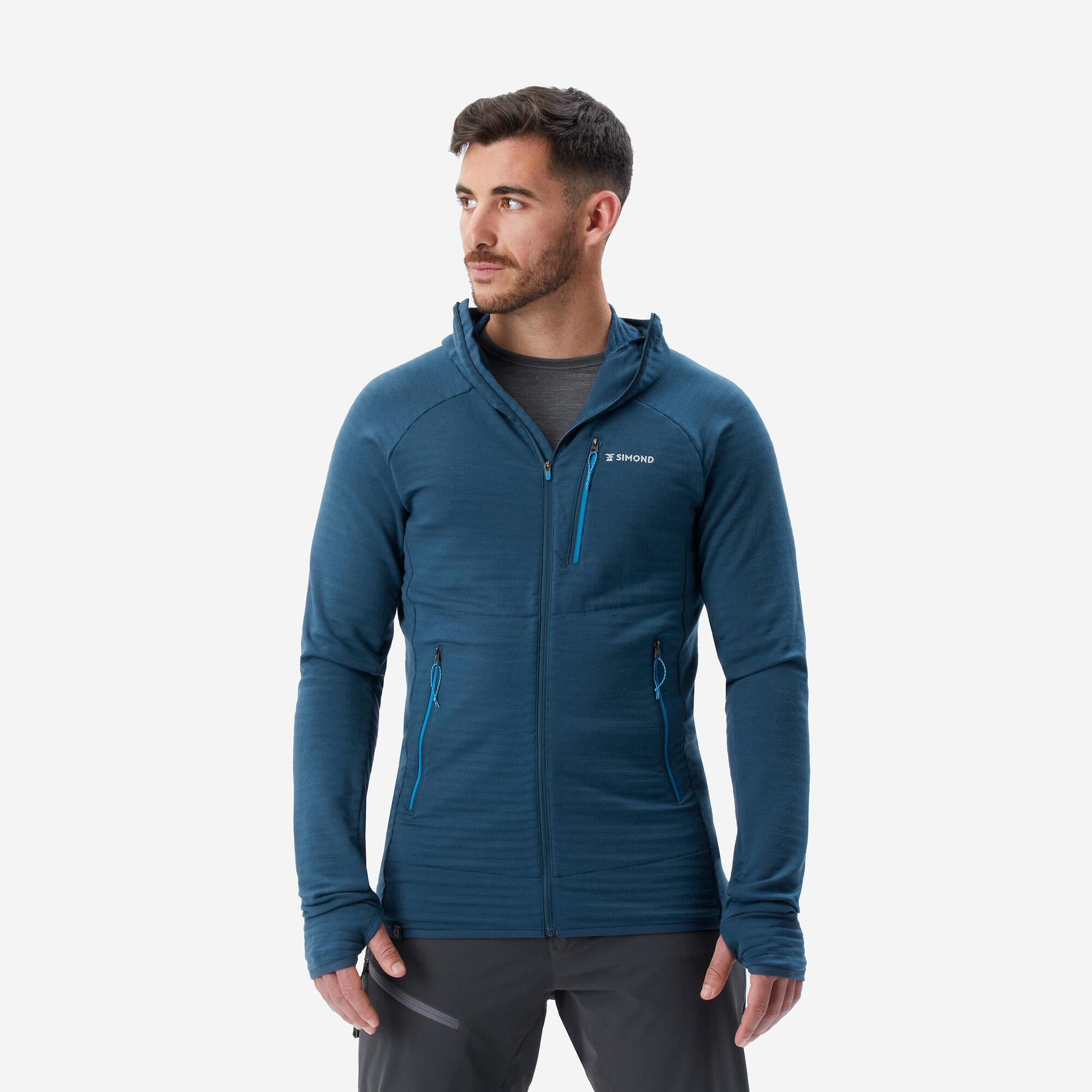 simond-merino-pullover-herren-mit-kapuze-blau image 1