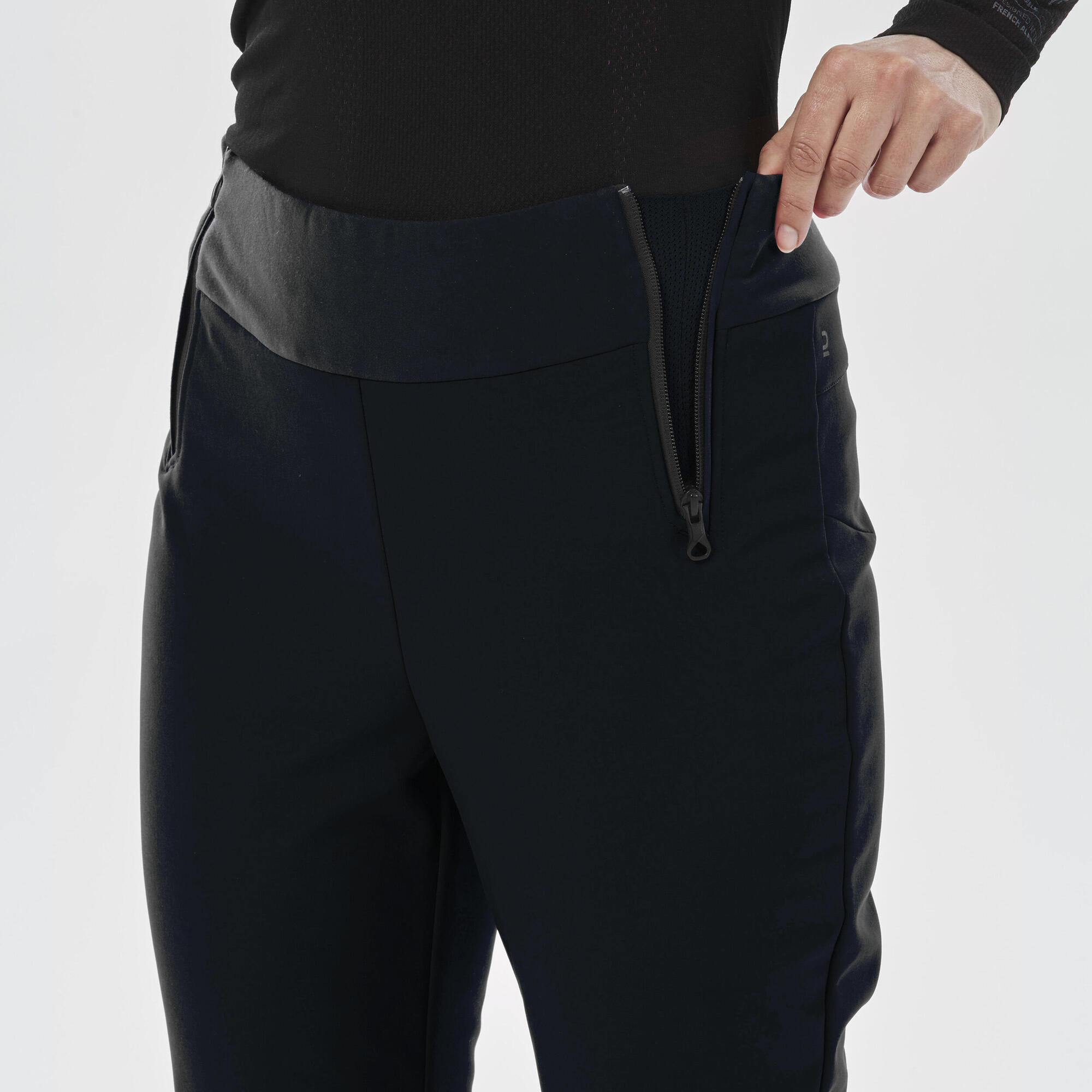wedze-500-slim-skihose-damen-wasserdicht-schwarz image 3