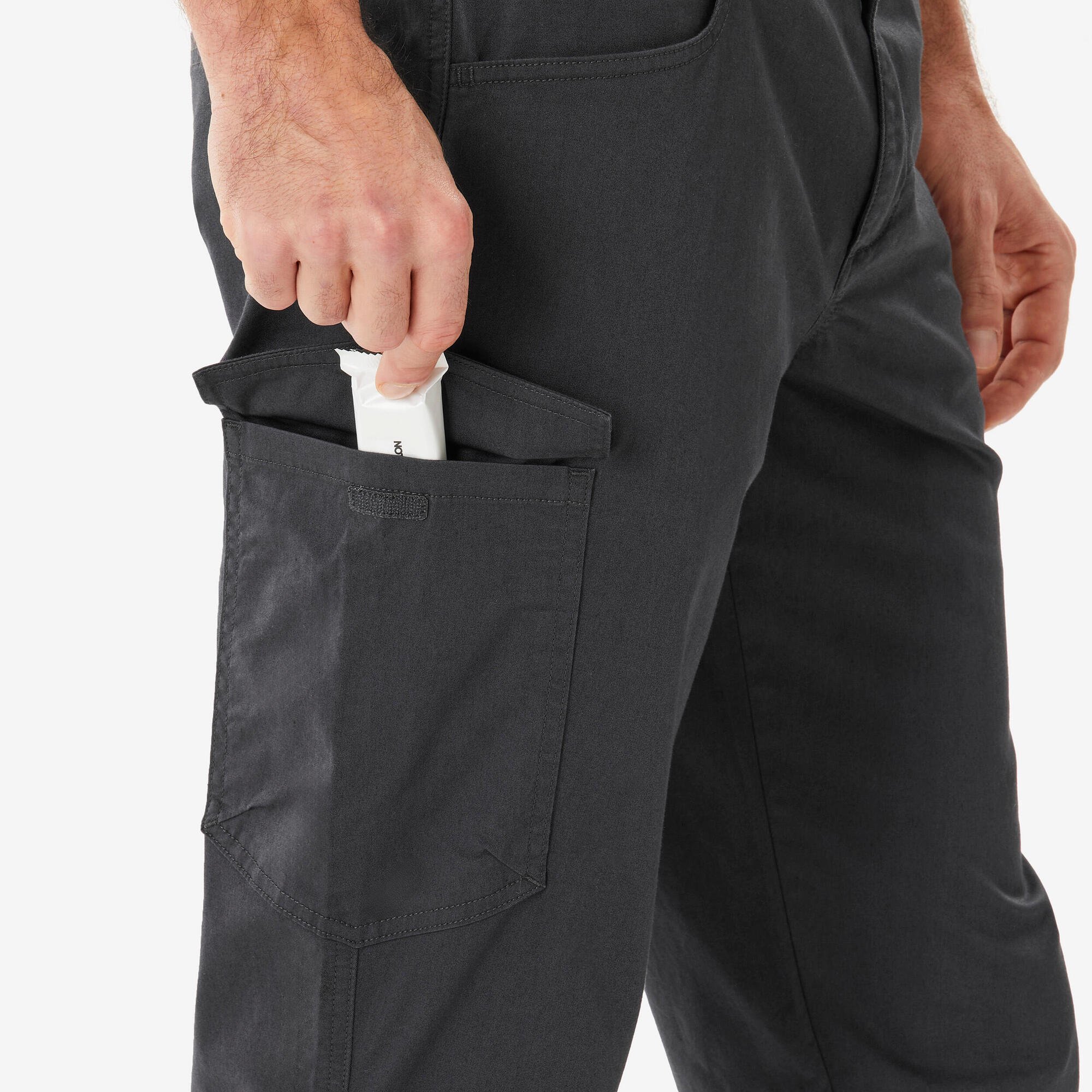 quechua-nh100-wanderhose-herren-carbon-gray-robust image 5