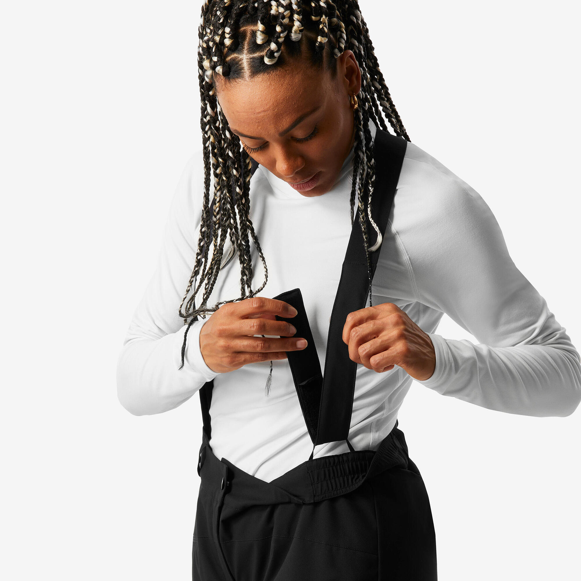 wedze-100-skihose-damen-smoked-black-wasserdicht image 5