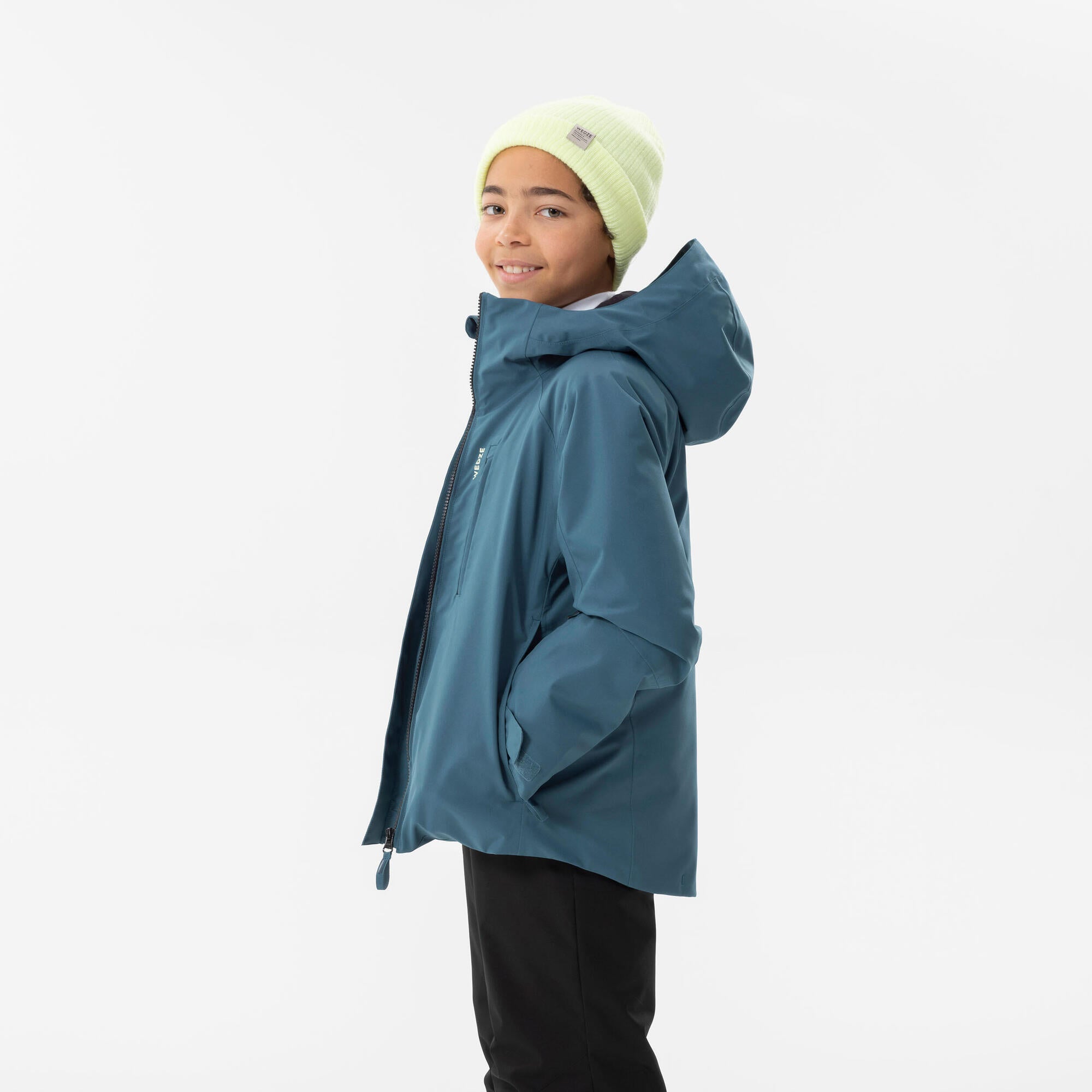 wedze-550-kinder-skijacke-warm-wasserdicht-petrol-10j image 2