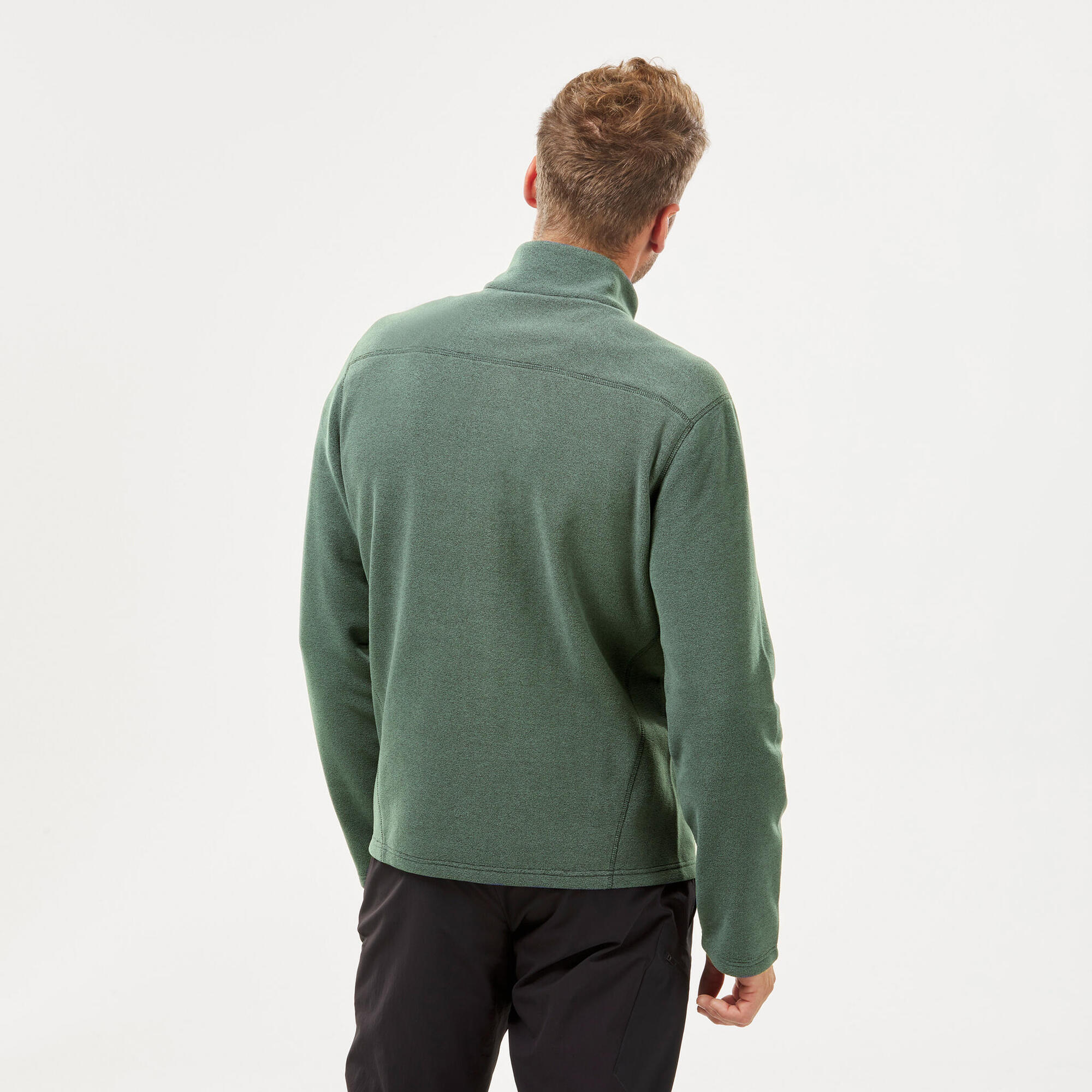 quechua-mh120-herren-fleecejacke-laurel-green image 2