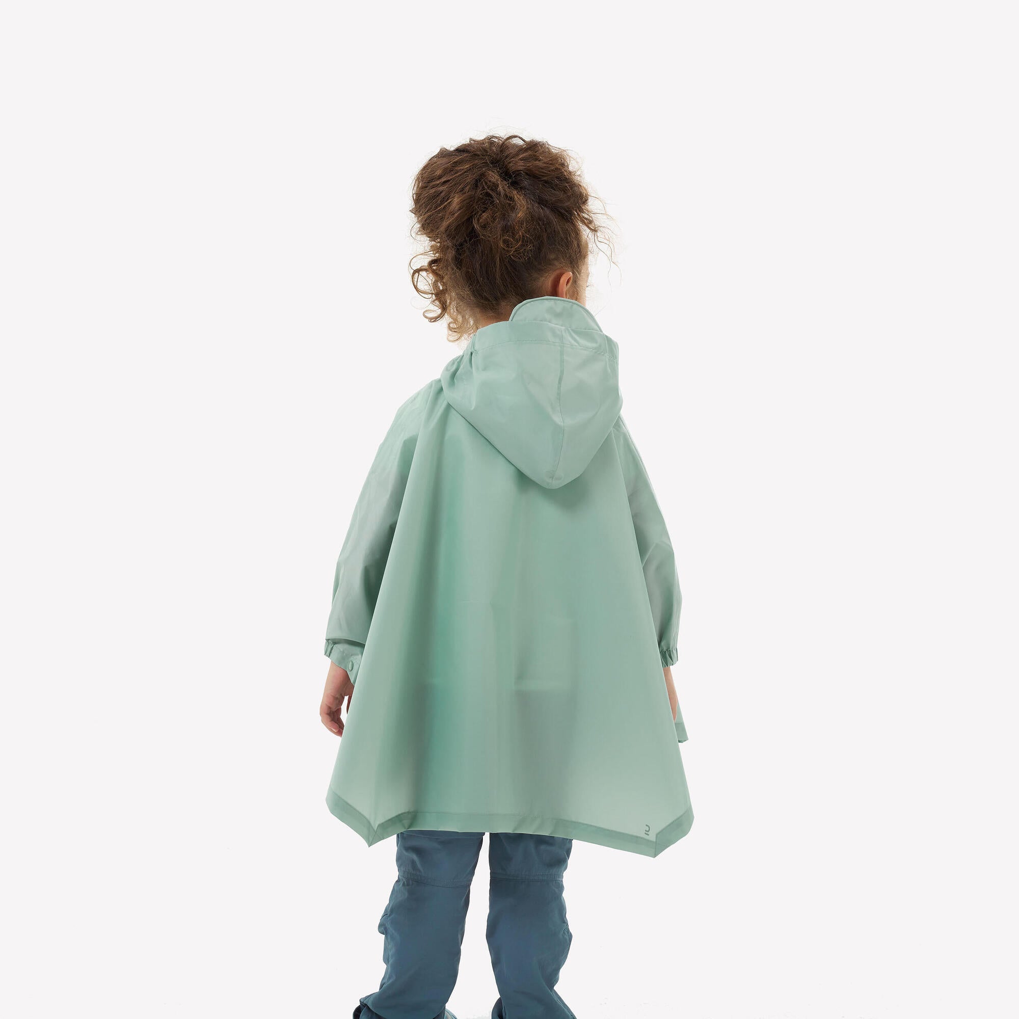 quechua-mh100-regenponcho-kinder-verdigris-2-6-jahre image 2