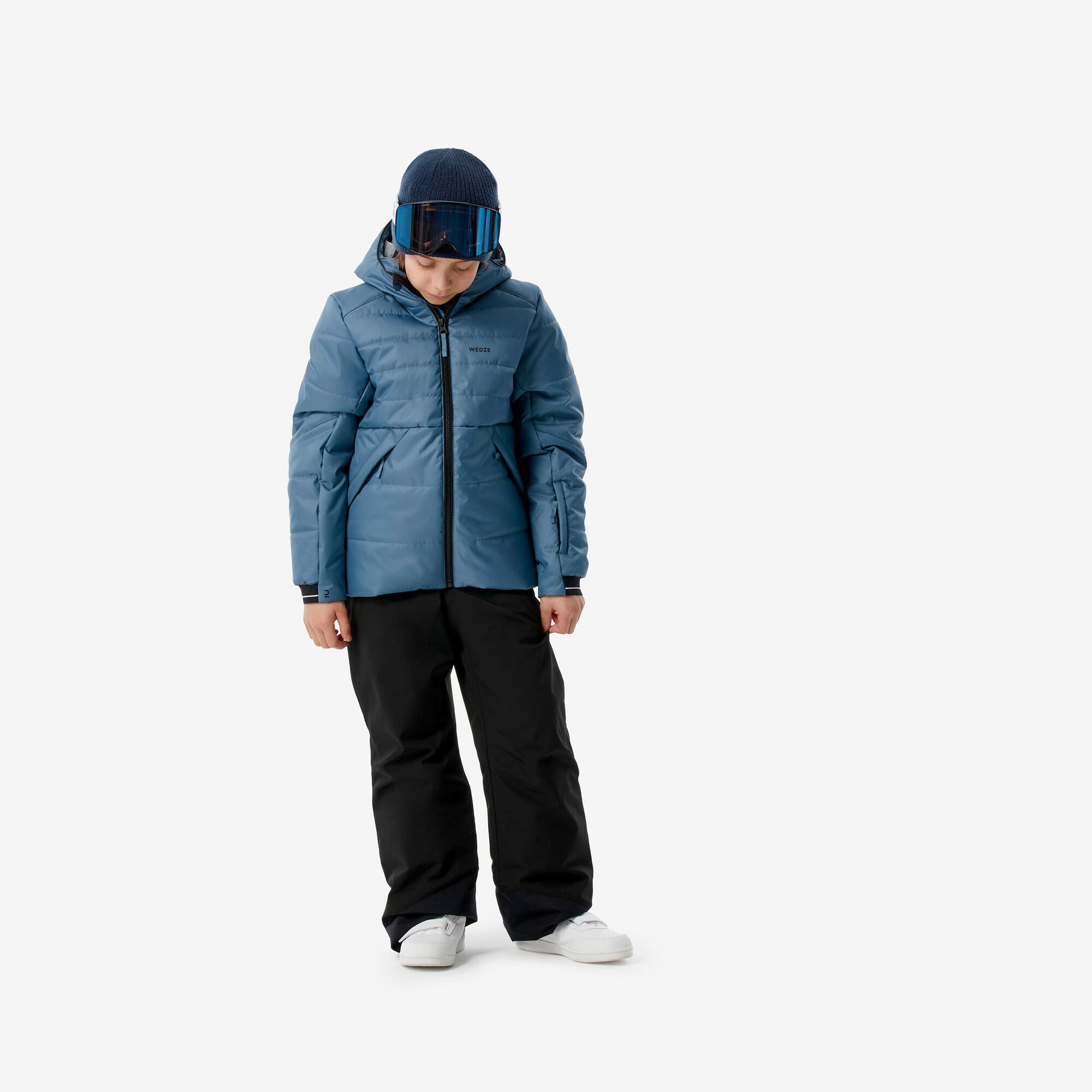 wedze-100-puffer-skijacke-kinder-wasserdicht-blue-gray image 3
