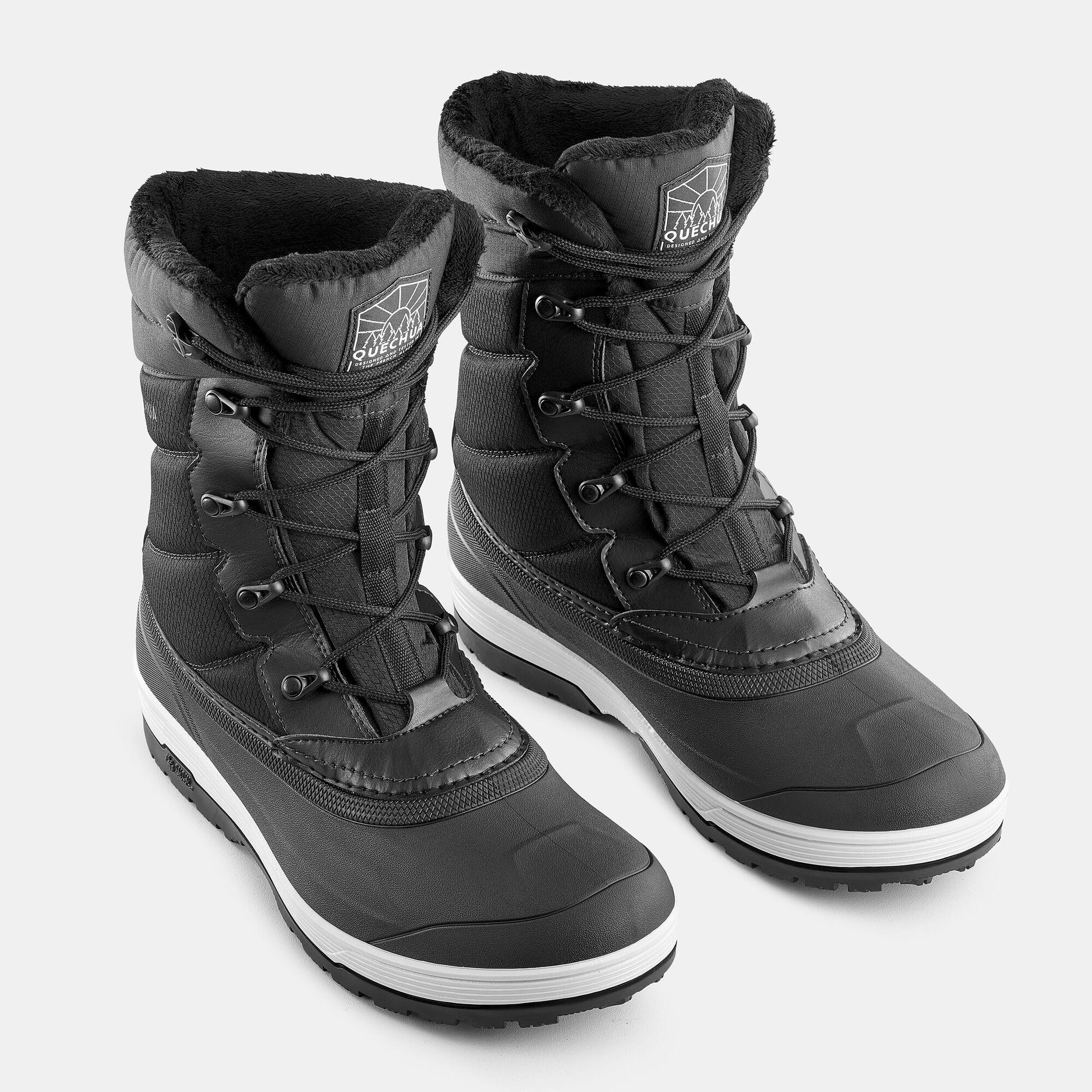 quechua-nh500-winterstiefel-herren-schwarz-wasserdicht-warm image 2