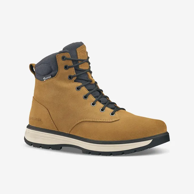 quechua-nh500-wanderstiefel-leder-wasserdicht-dark-cinnamon image 1