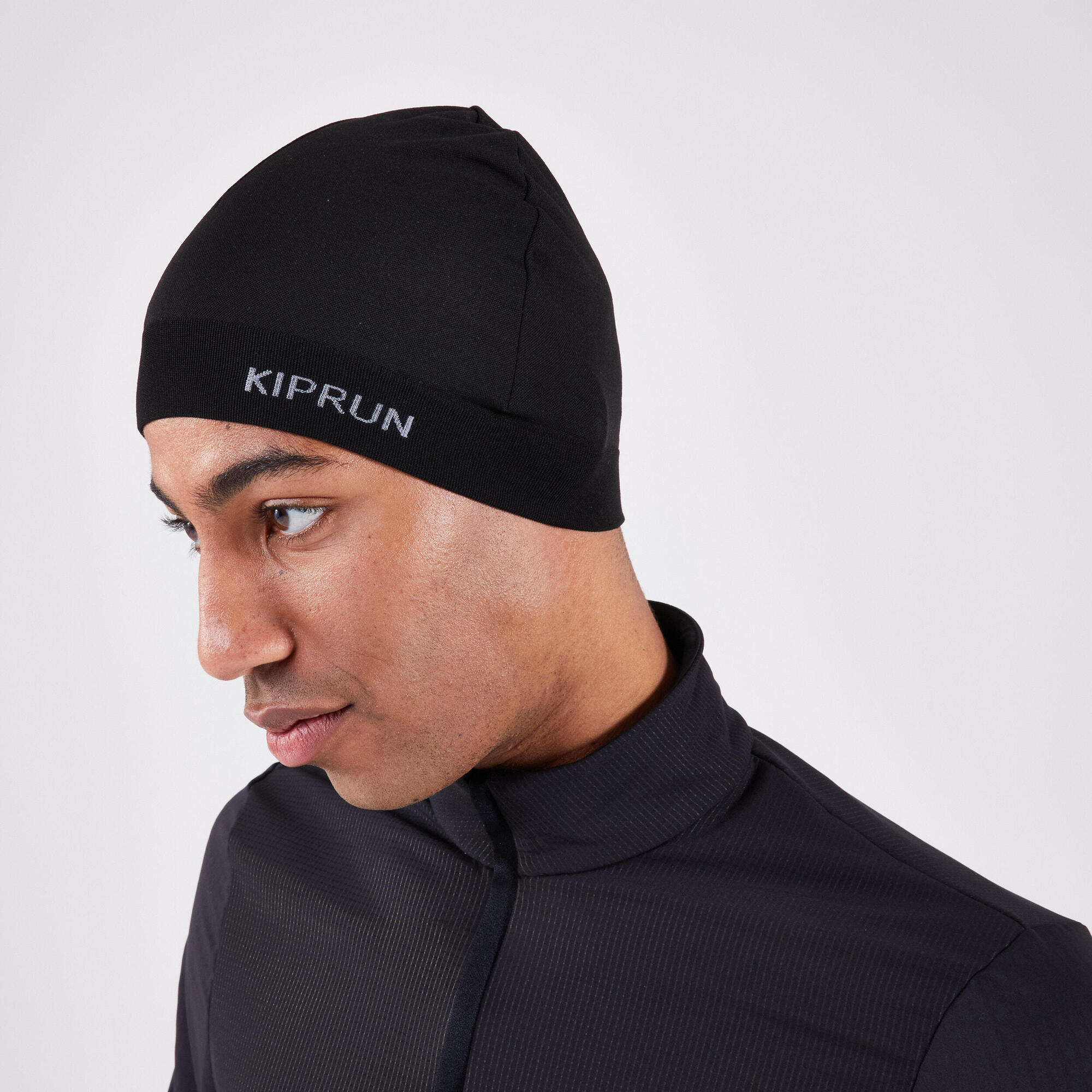 kiprun-seamless-laufm-tze-beanie-smoked-black-nahtlos image 3