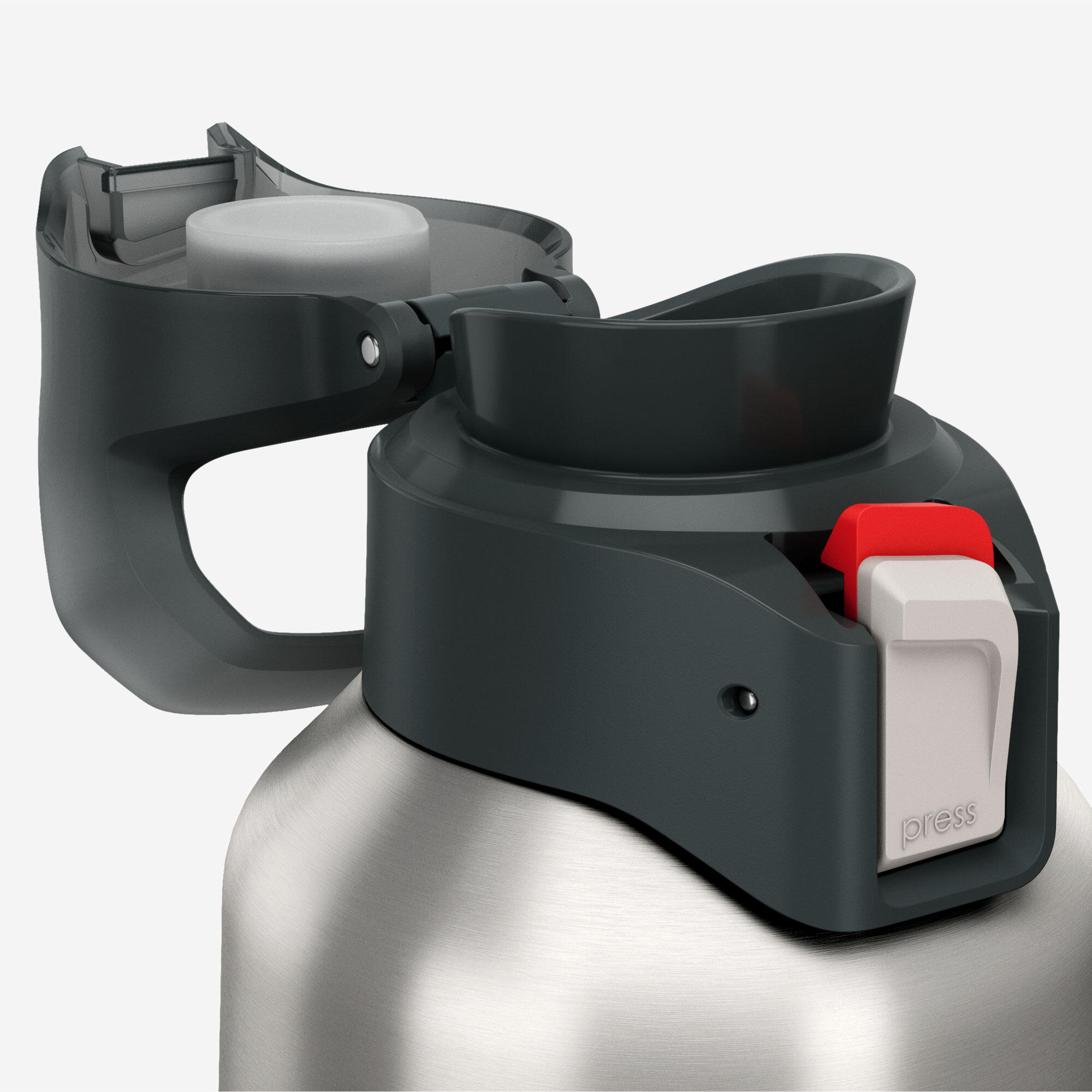 quechua-mh900-thermosflasche-1-l-dunkelgrau-edelstahl image 3