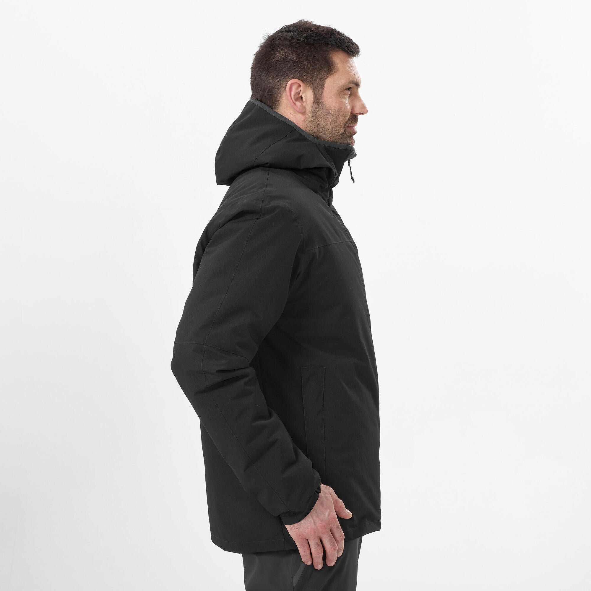 wedze-100-skijacke-herren-smoked-black-wasserdicht image 2