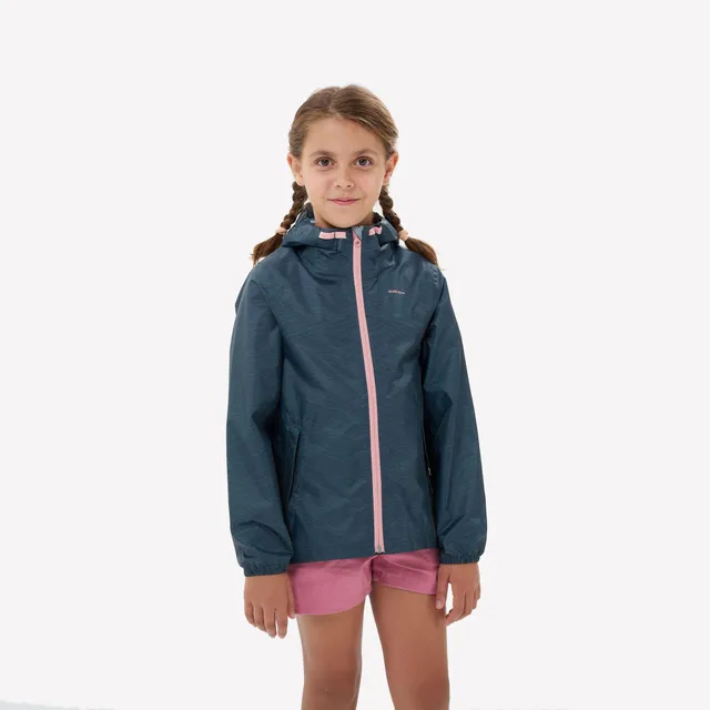 quechua-mh150-wanderjacke-kinder-grau-wasserdicht-winddicht image 1