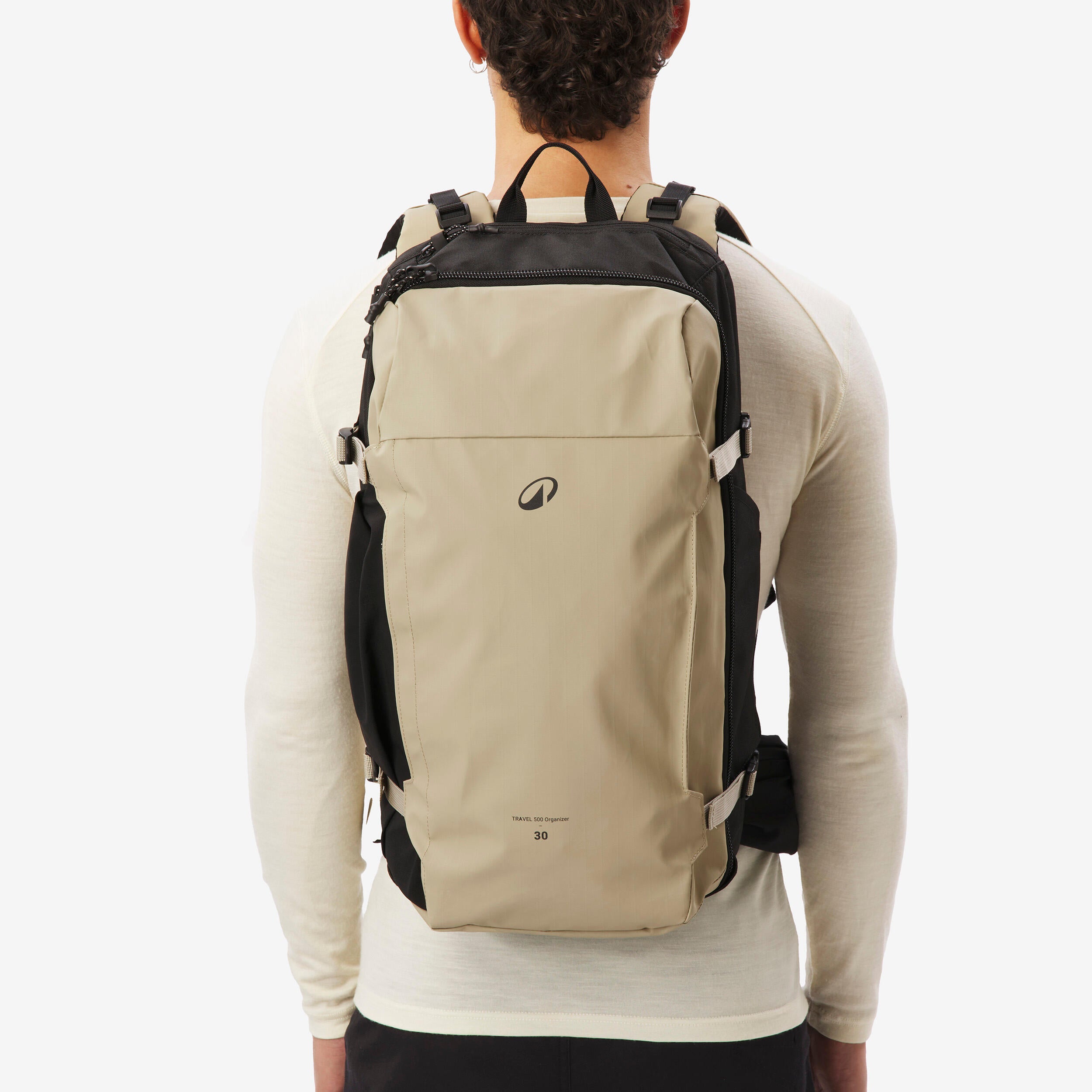 forclaz-travel-500-organizer-30-l-rucksack-dune-beige-cope image 3