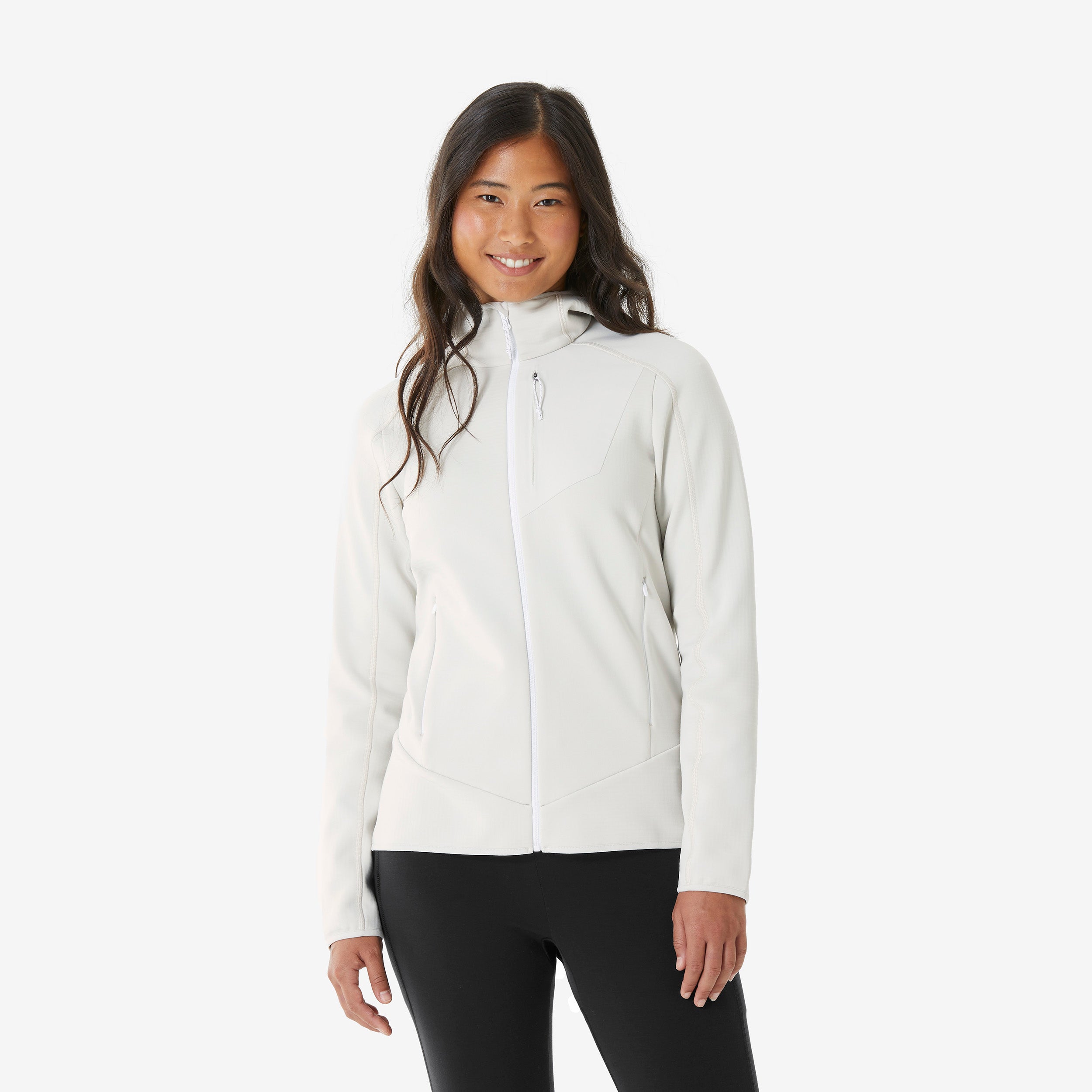 quechua-mh500-damen-fleecejacke-bordeaux-mit-reissverschluss image 8