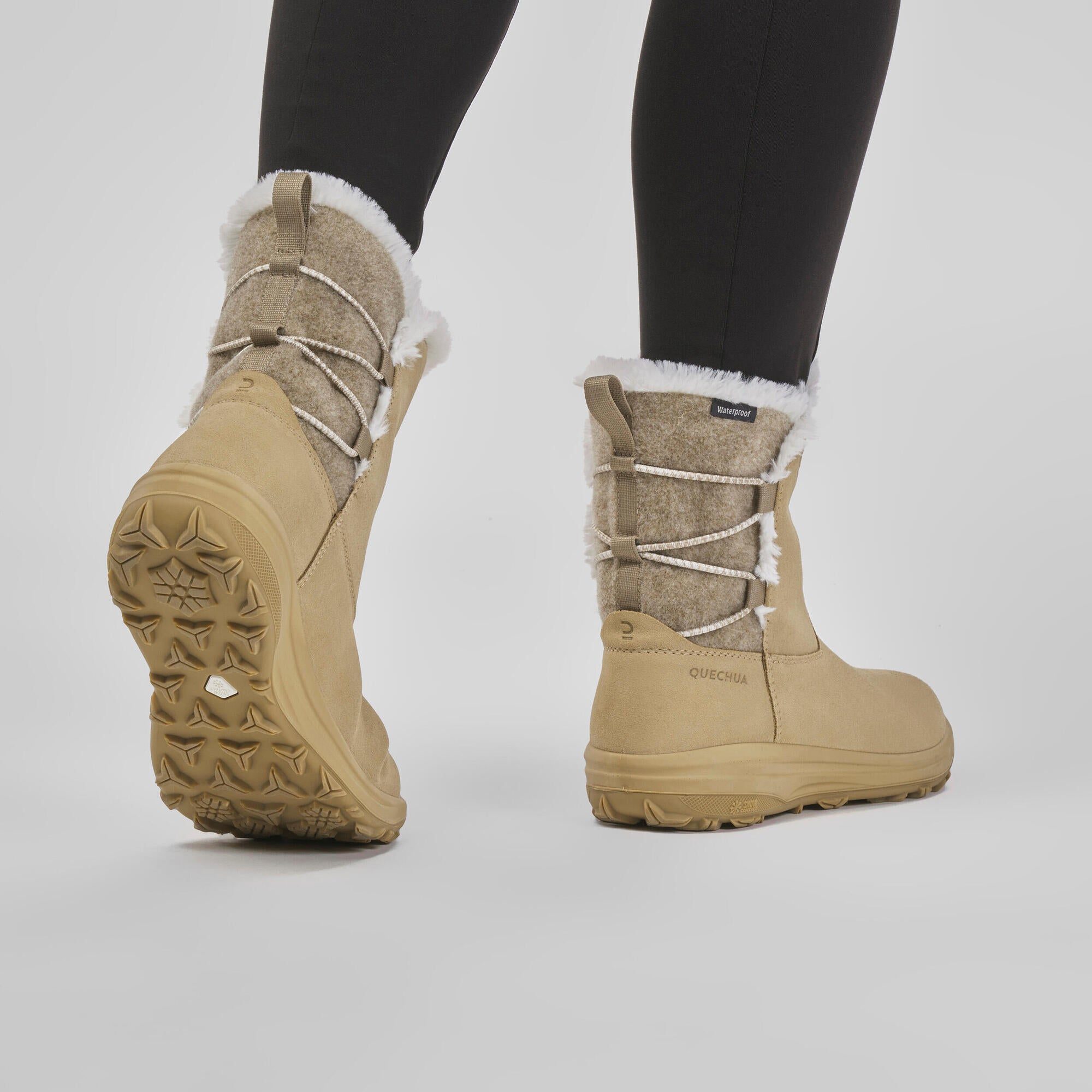 quechua-sh500-warm-schneestiefel-damen-sand-wasserdicht image 5