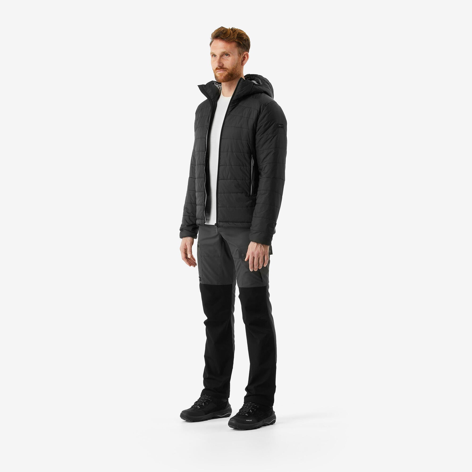 forclaz-mt100-herren-steppjacke-schwarz-mit-kapuze image 2