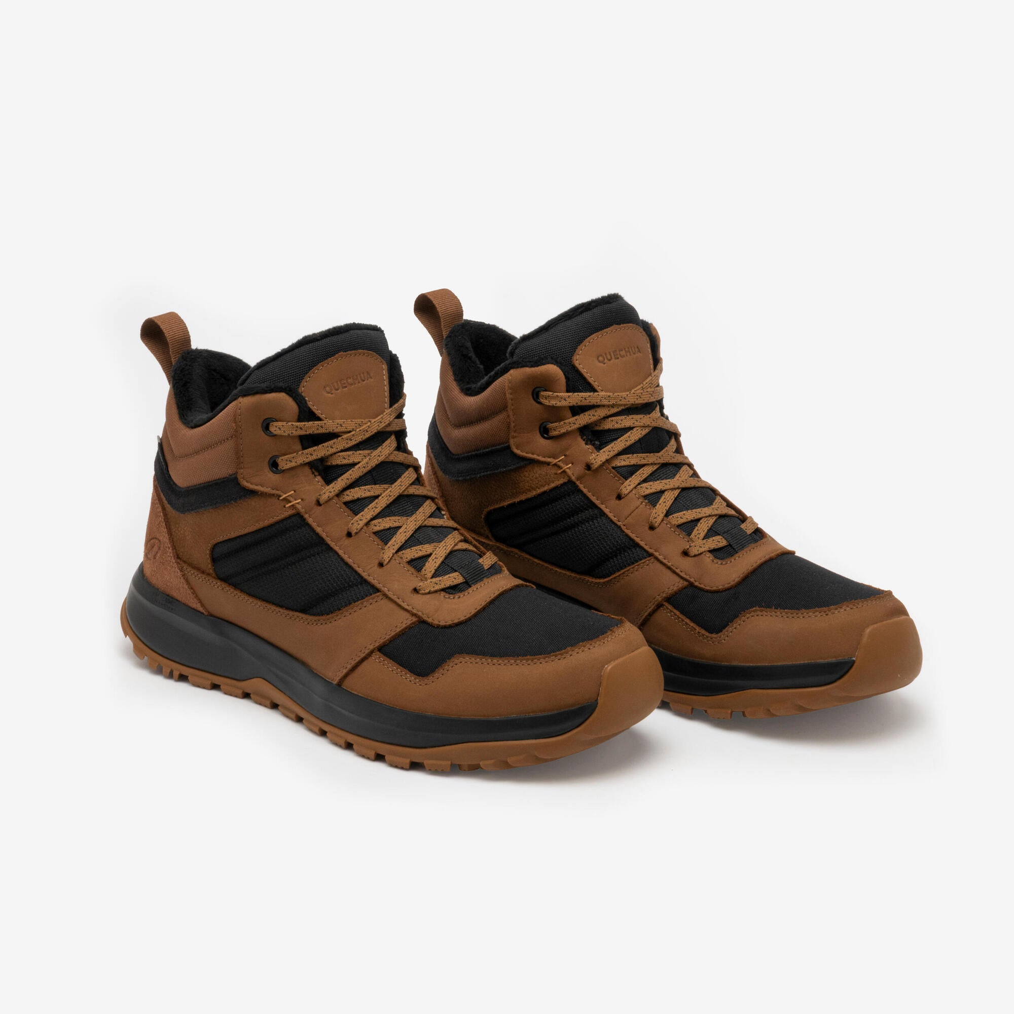 quechua-nh500-mid-wanderschuhe-herren-leder-golden-43 image 2