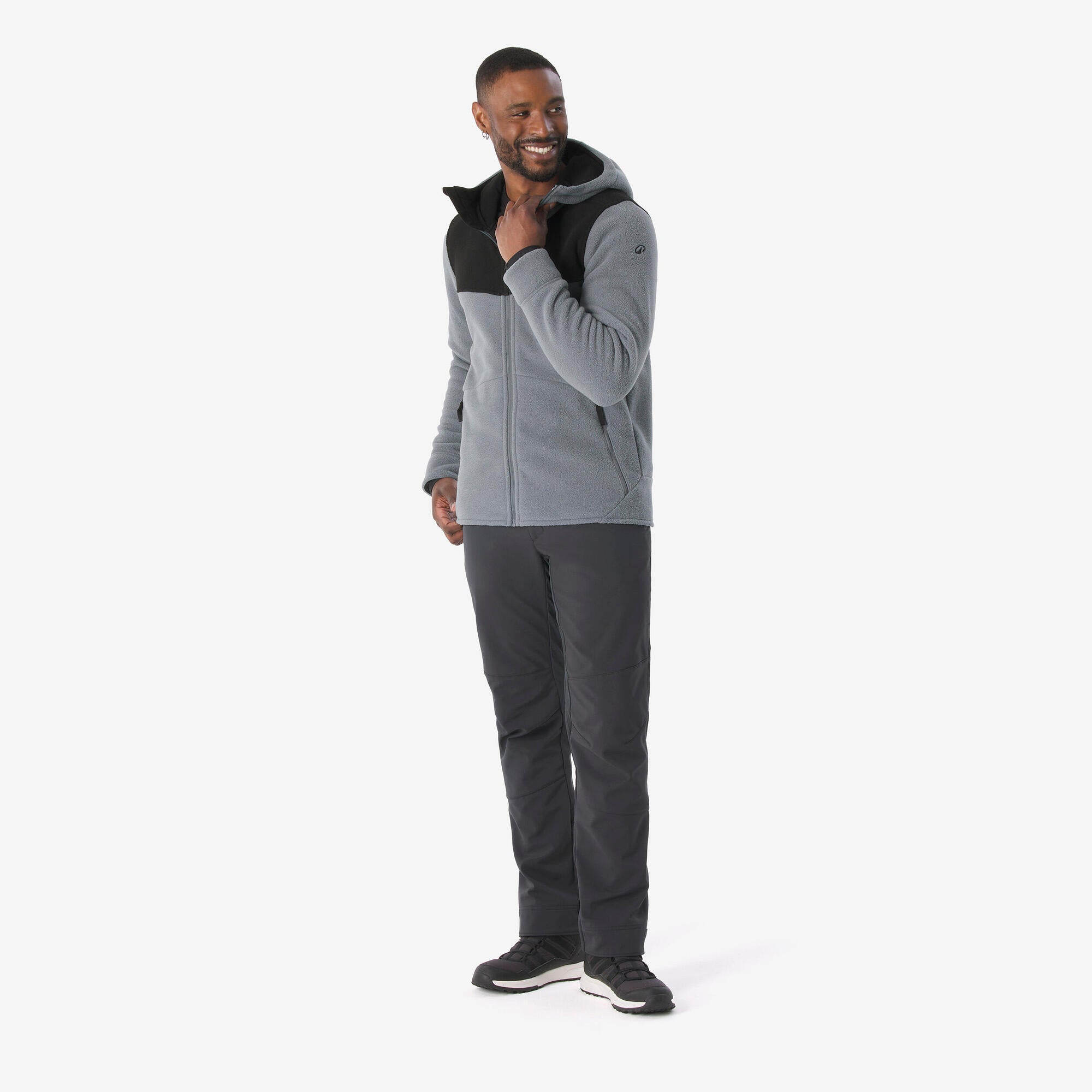 quechua-nh500-herren-fleecejacke-schwarz-warm image 8