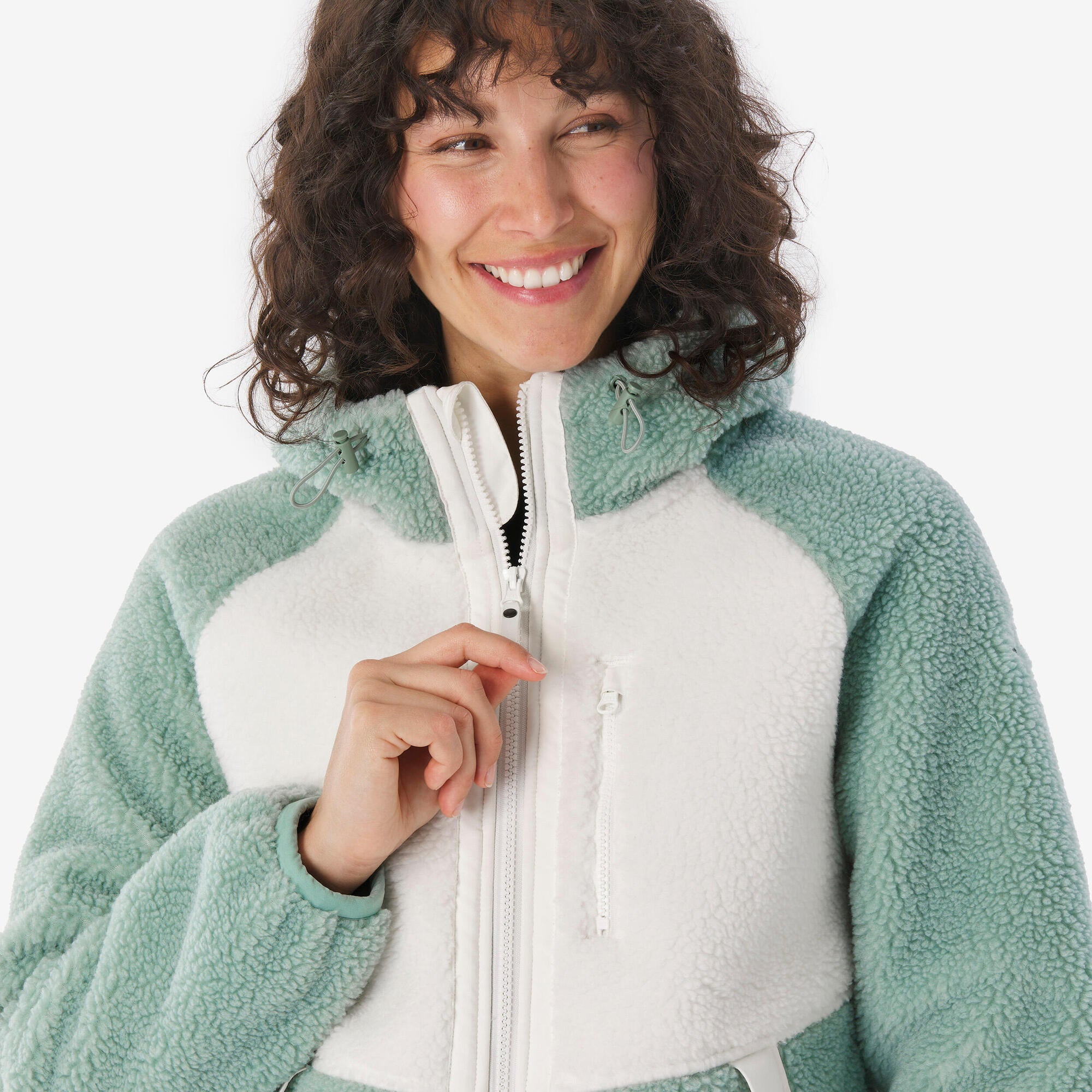 quechua-nh900-sherpa-fleecejacke-damen-verdigris-warm image 5