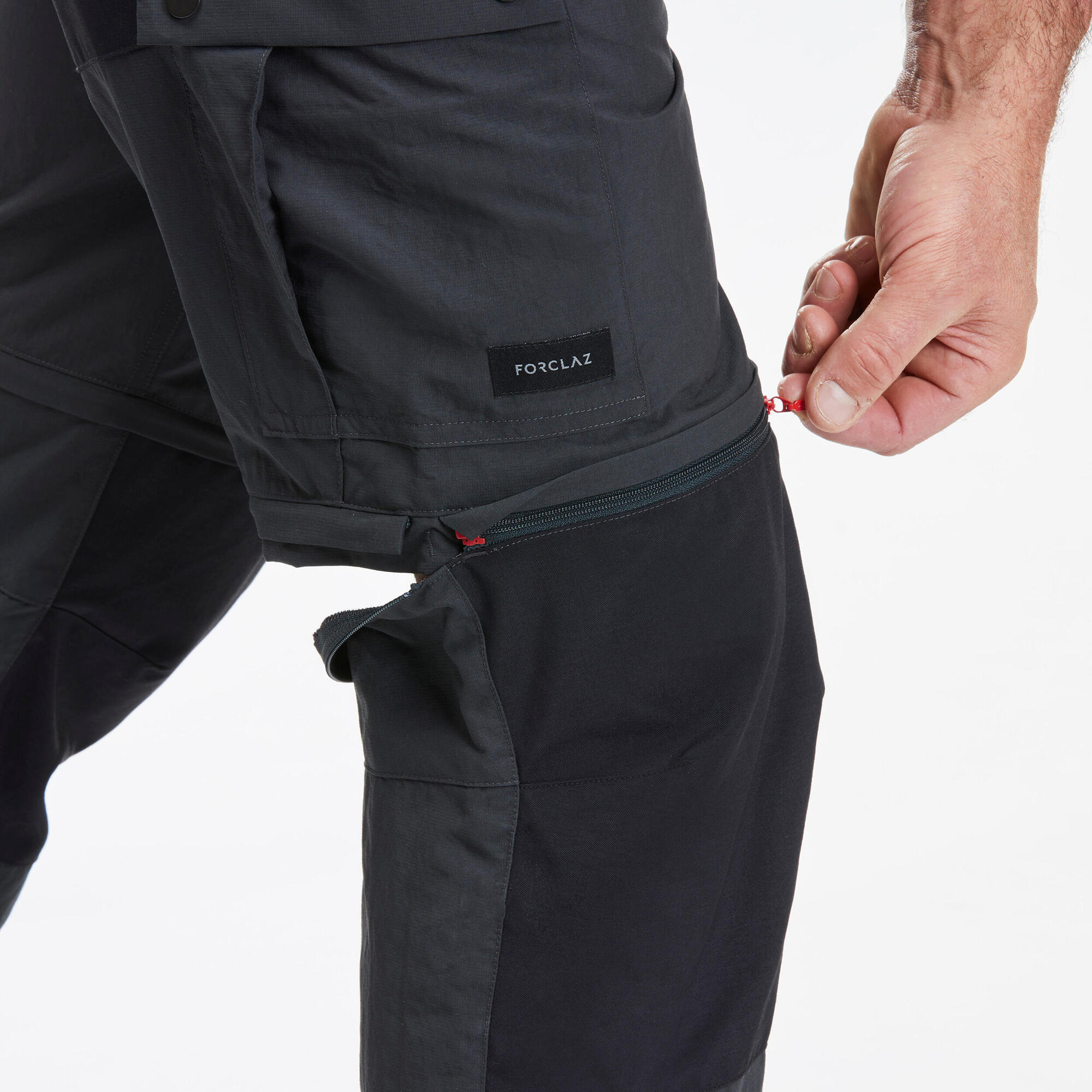 forclaz-mt100-zip-off-wanderhose-herren-carbon-gray-2in1 image 7
