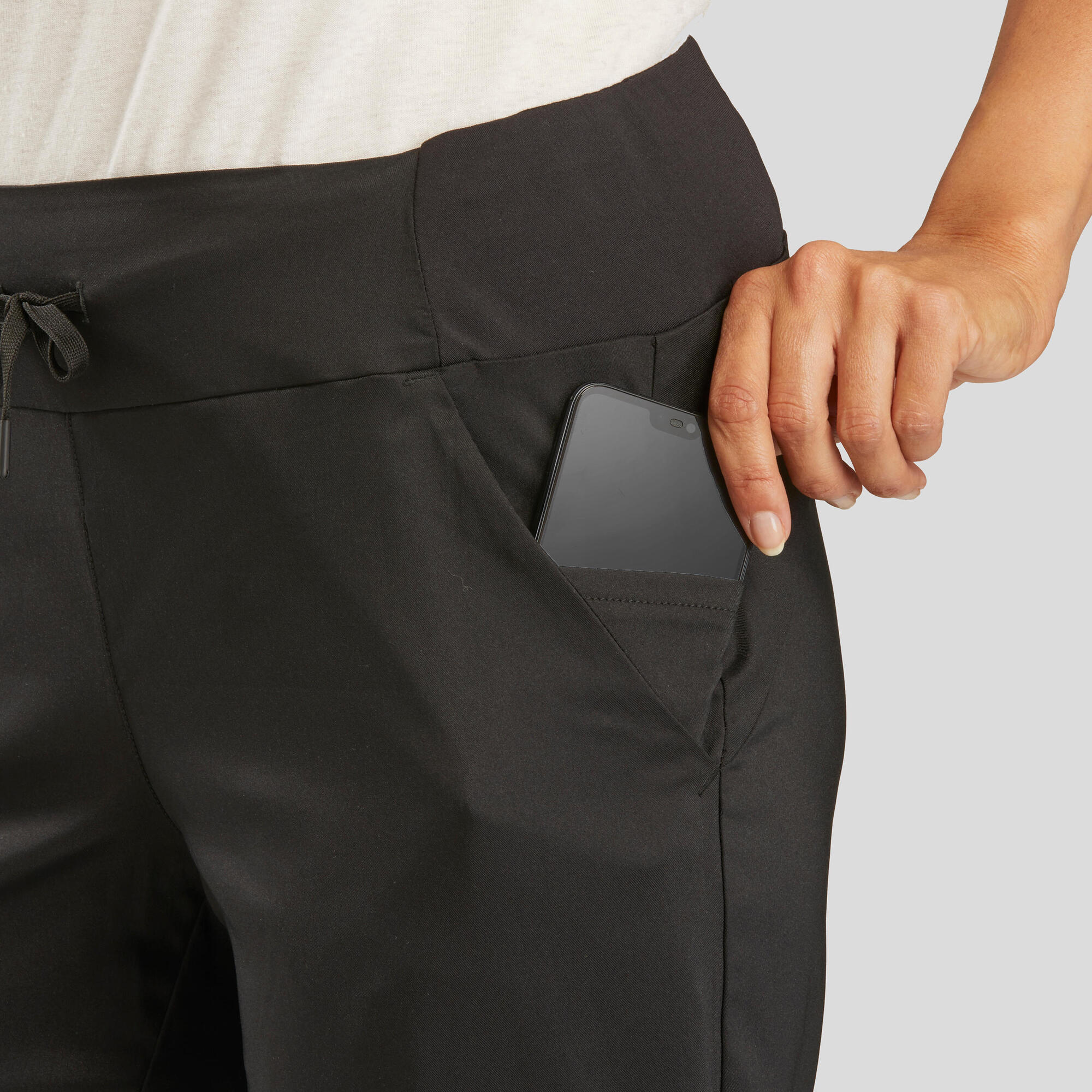 quechua-nh100-wanderhose-damen-smoked-black image 3