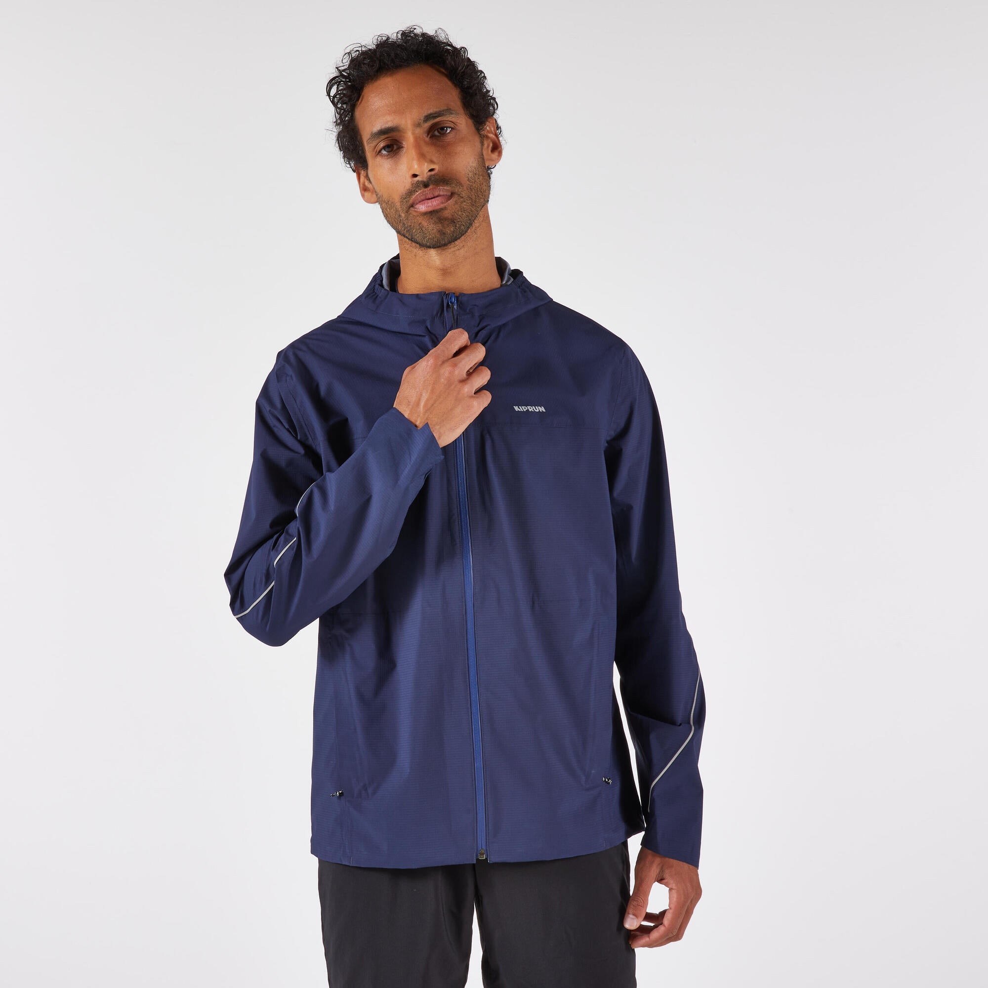 kiprun-500-laufjacke-herren-wasserdicht-stahlblau image 1
