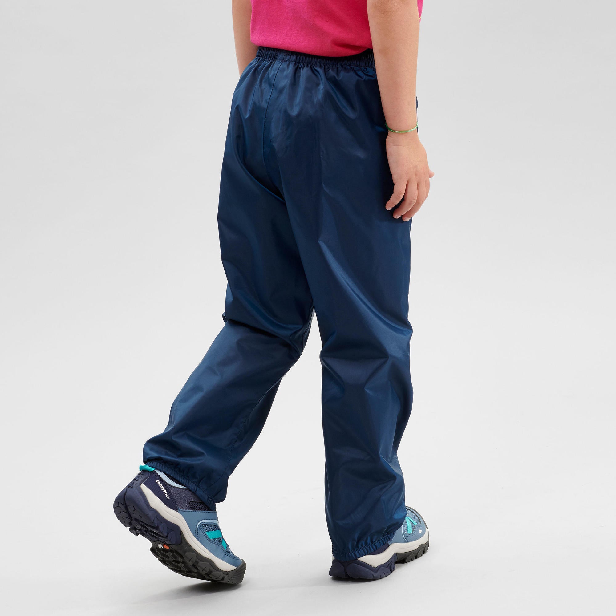 quechua-mh100-kinder-regenhose-asphalt-blue-wasserdicht image 2