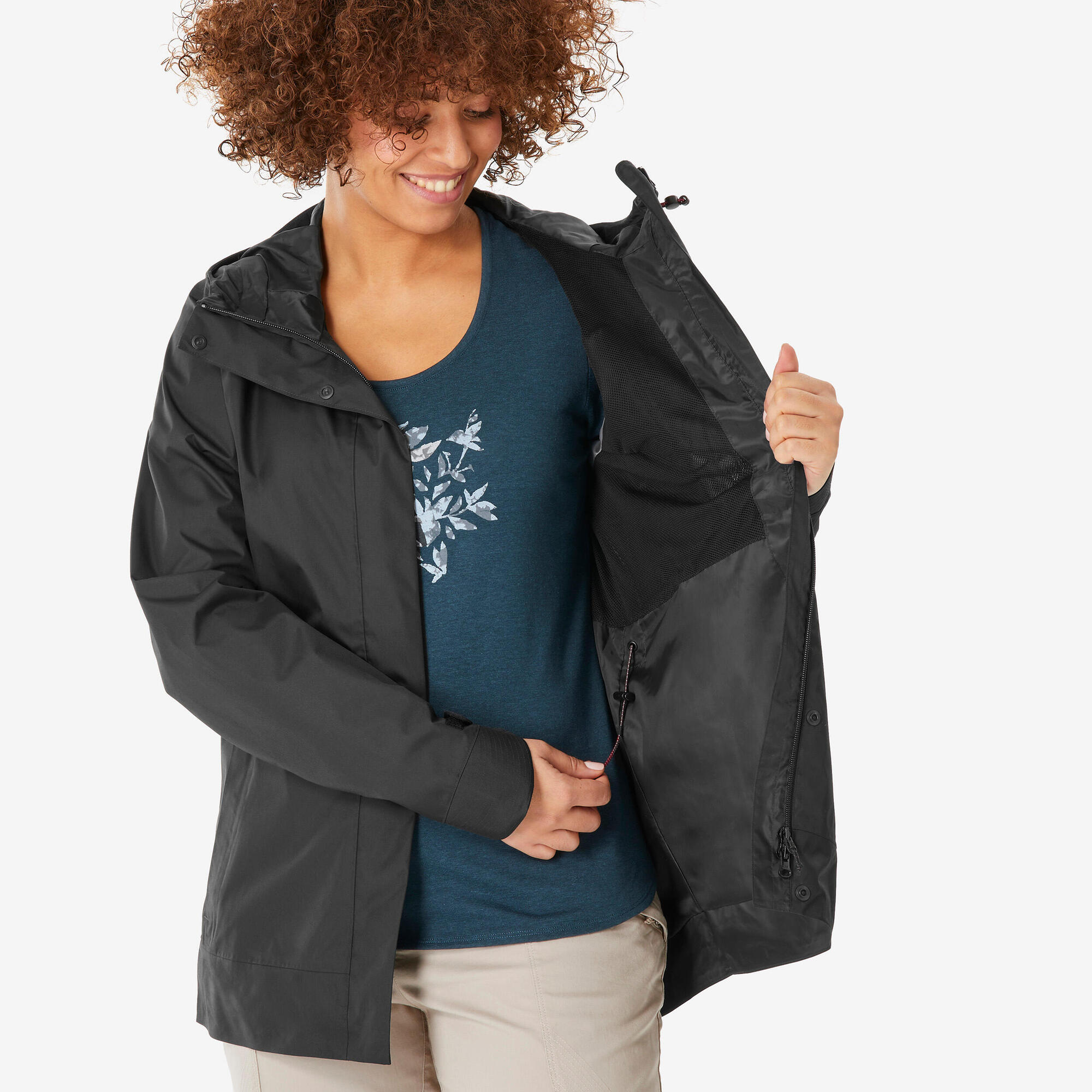 quechua-nh500-damen-regenjacke-wasserdicht-schwarz image 6