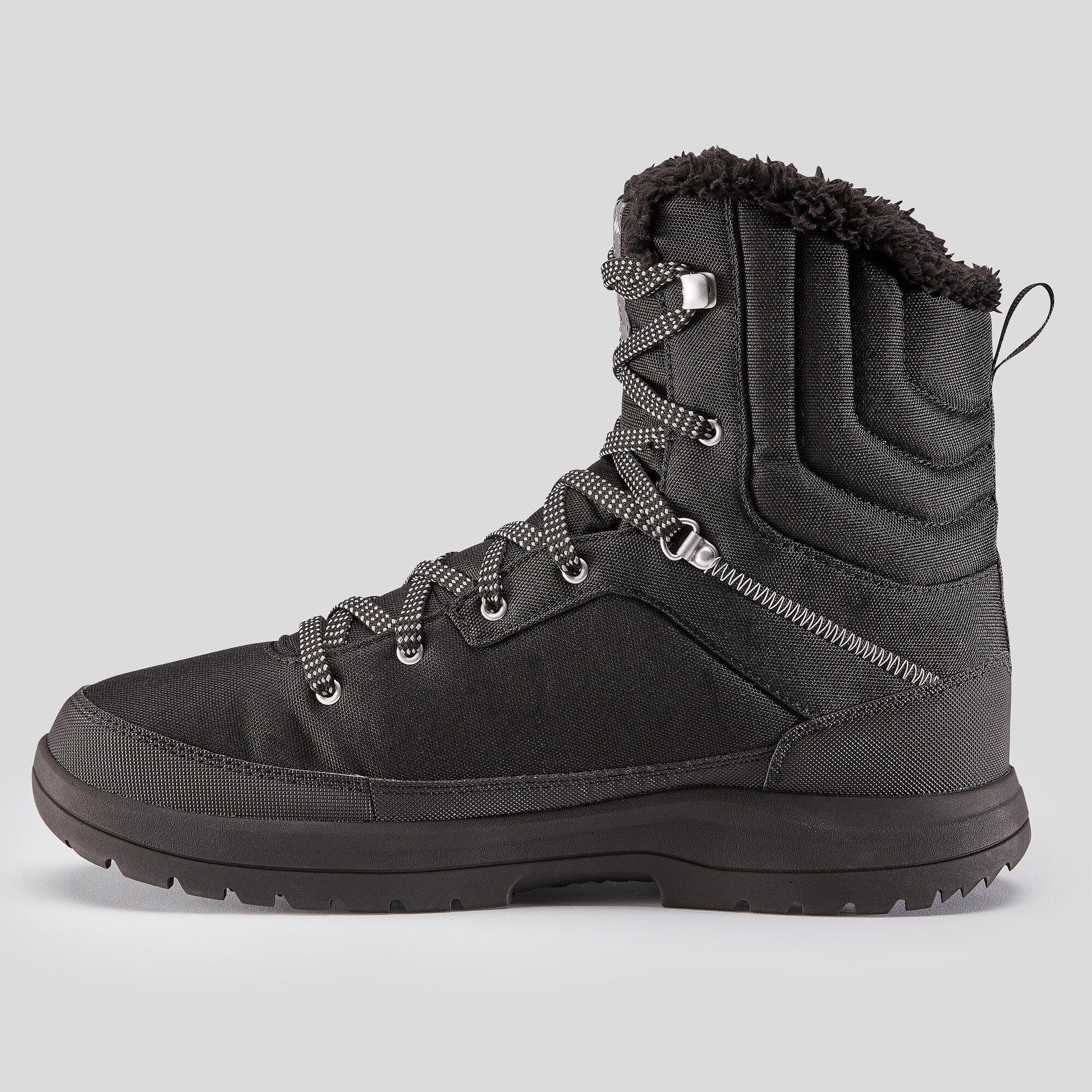 quechua-nh100-wanderstiefel-herren-schwarz-warm-wasserdicht image 3