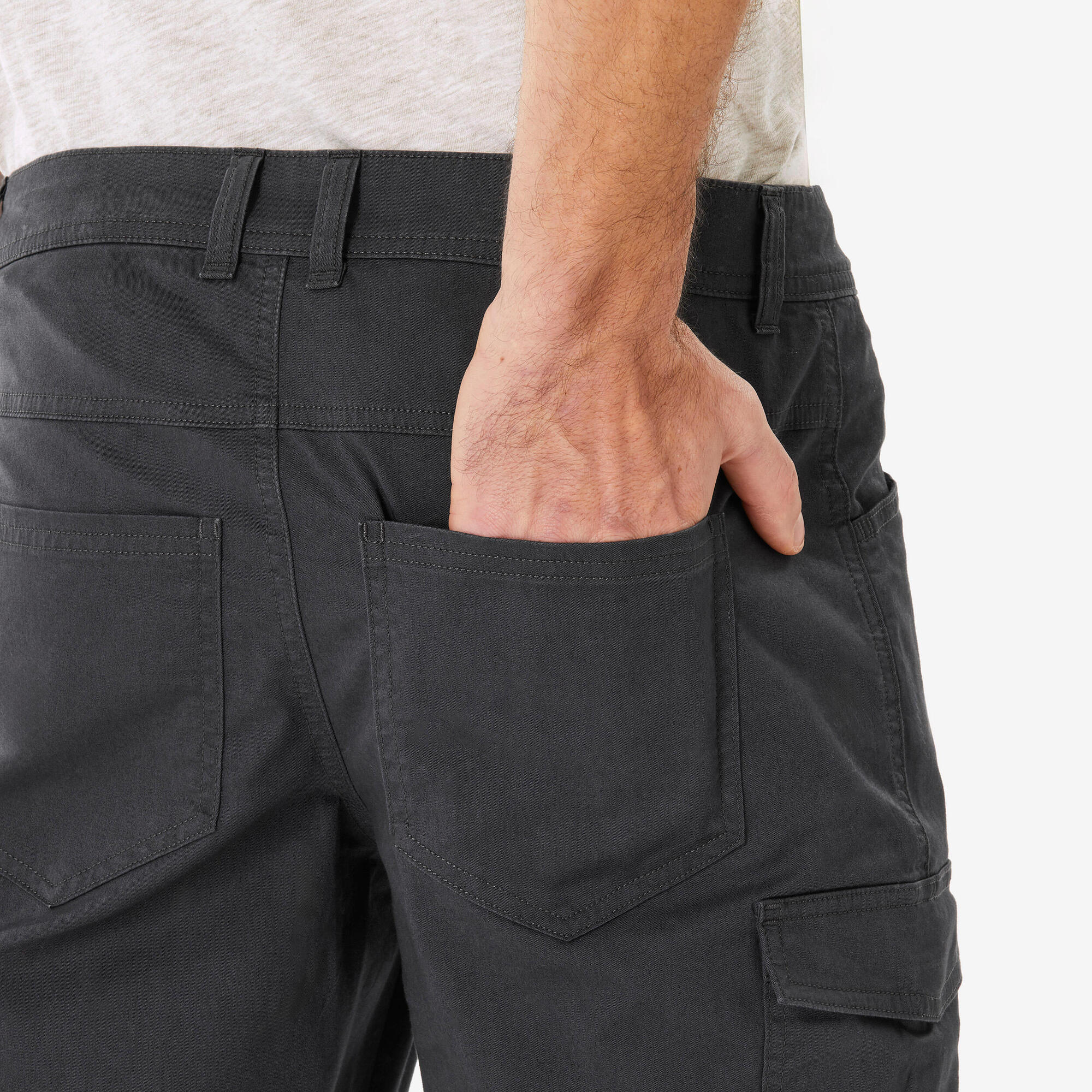 quechua-nh100-wanderhose-herren-carbon-gray-robust image 6