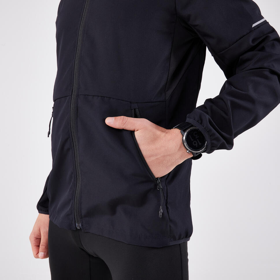 kiprun-run-100-laufjacke-herren-smoked-black-winddicht image 6