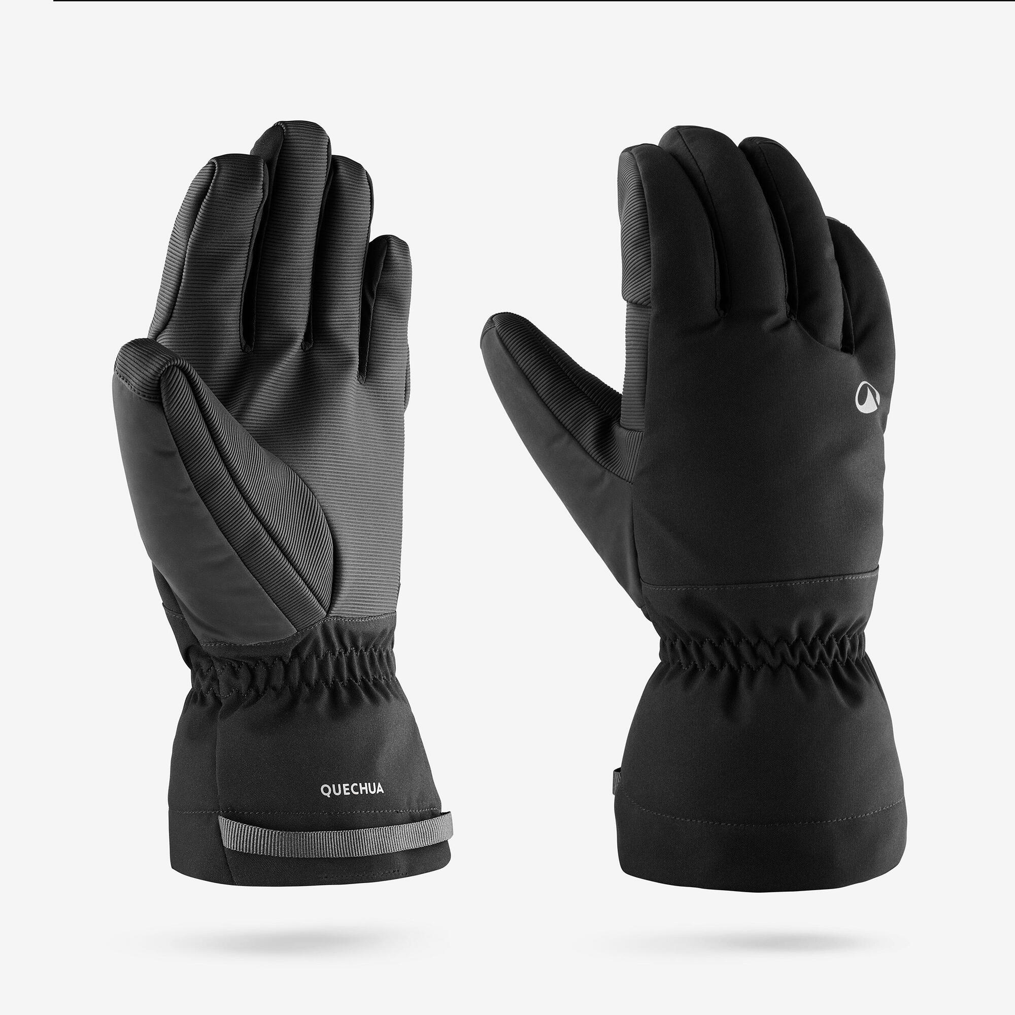 wedze-500-skihandschuhe-erwachsene-schwarz-wasserdicht-warm image 2