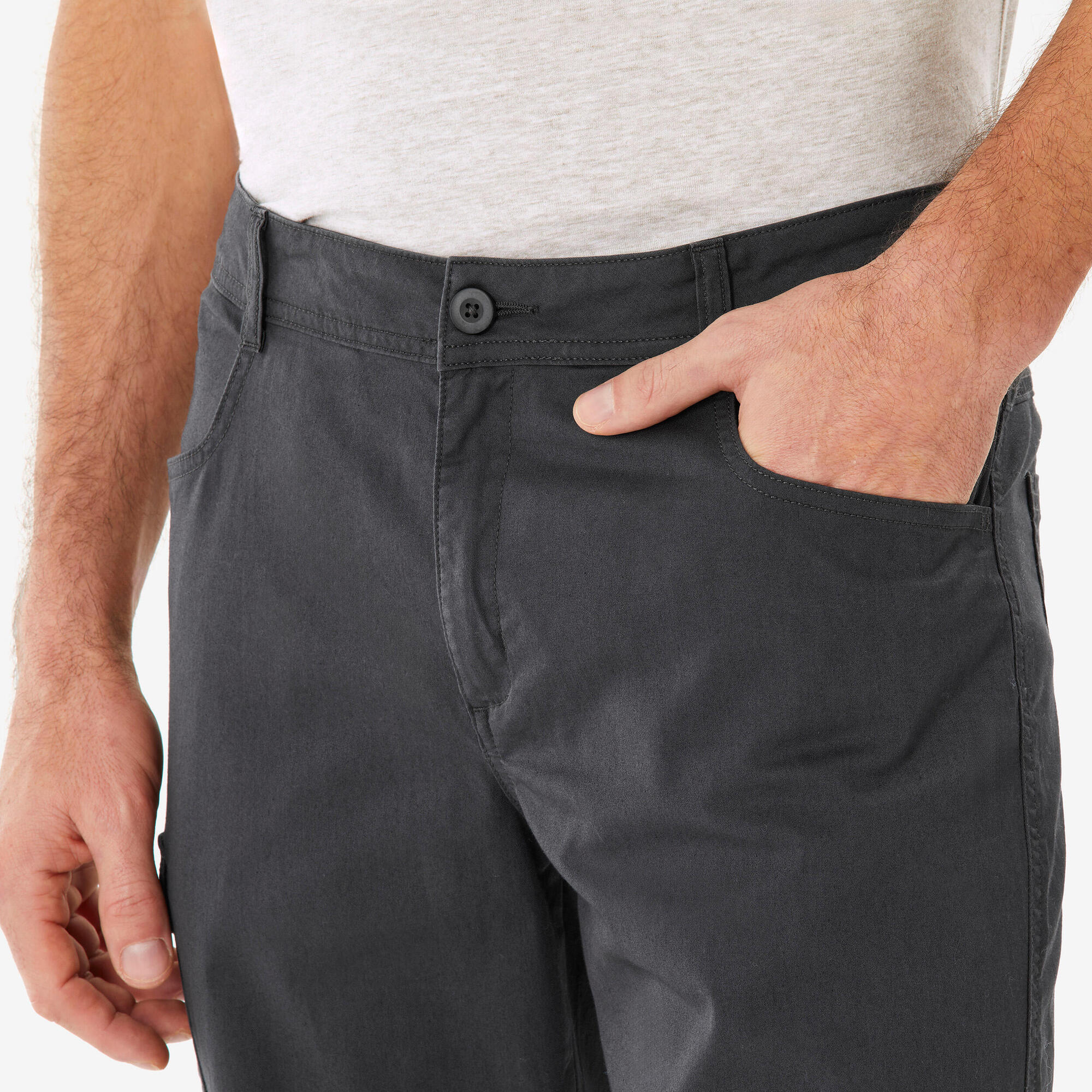 quechua-nh100-wanderhose-herren-carbon-gray-robust image 4