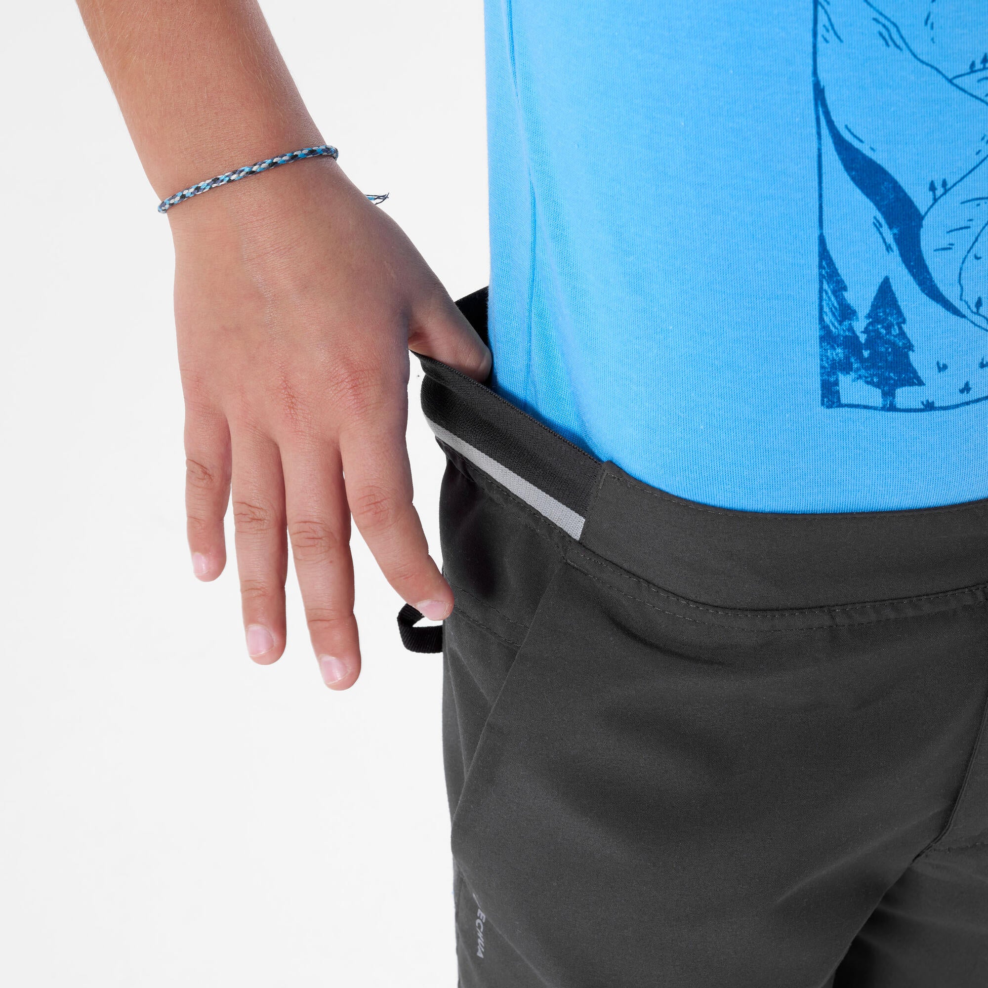 quechua-mh100-kinder-wandershorts-carbon-grau image 5