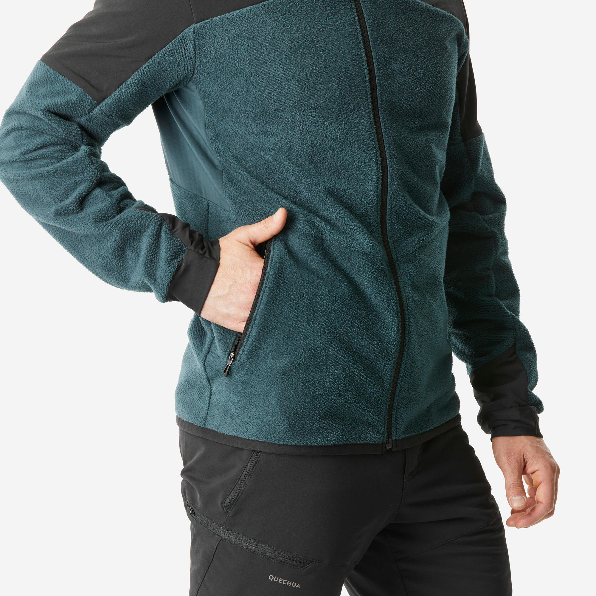 quechua-mh500-herren-fleecejacke-t-rkis-warm image 7