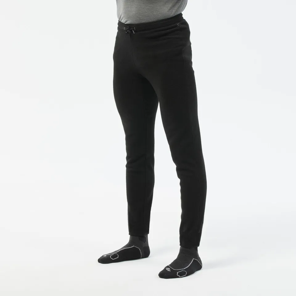 quechua-mh100-fleece-leggings-herren-schwarz-atmungsaktiv image 1