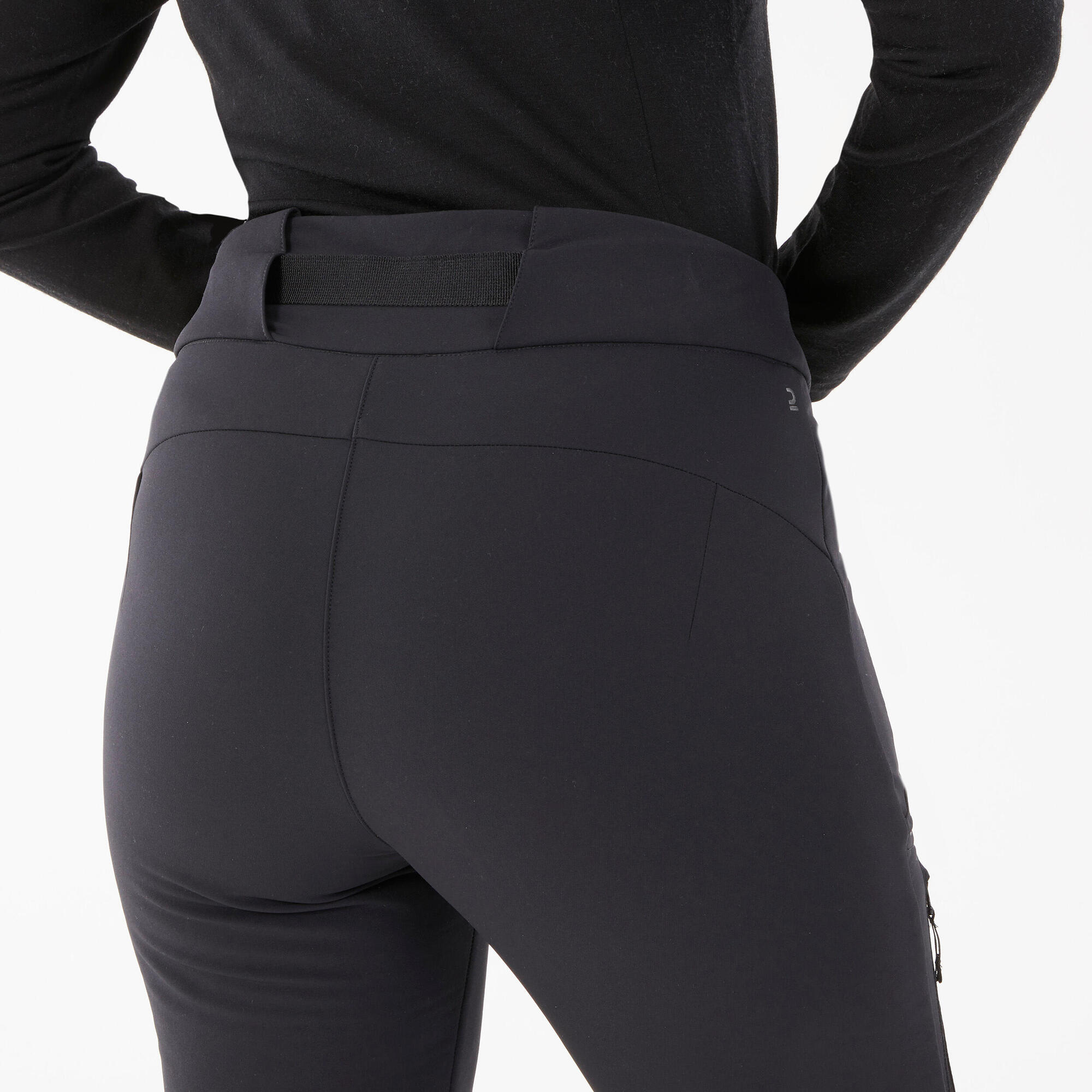 quechua-nh500-softshellhose-damen-schwarz-wasserabweisend image 5