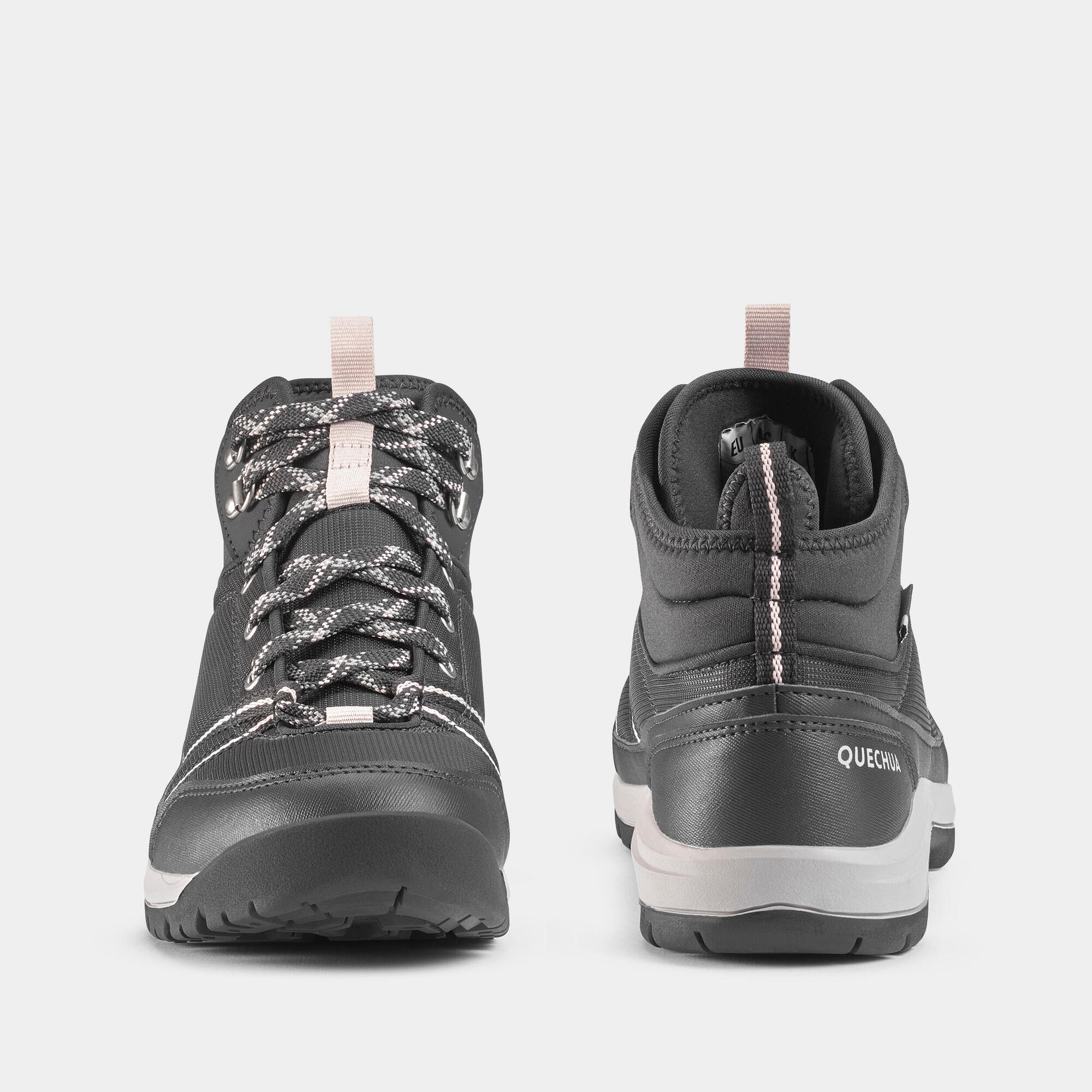 quechua-nh100-mid-wp-wanderschuhe-damen-grau image 4