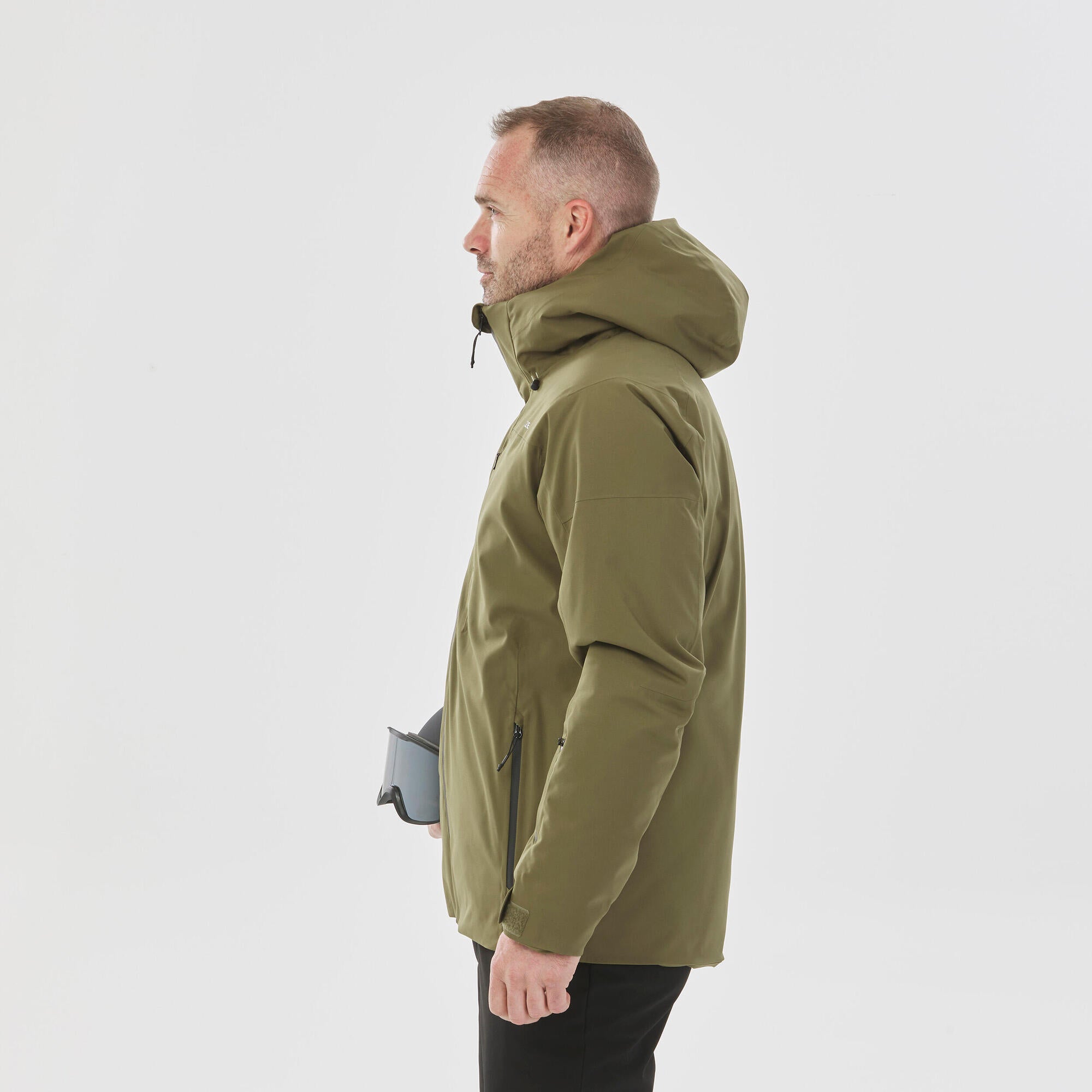 wedze-500-skijacke-herren-olivgr-n-warm-kunstfaser image 2