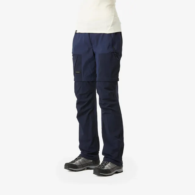 btwin-simond-mt500-wanderhose-damen-2in1-navy-blue image 1