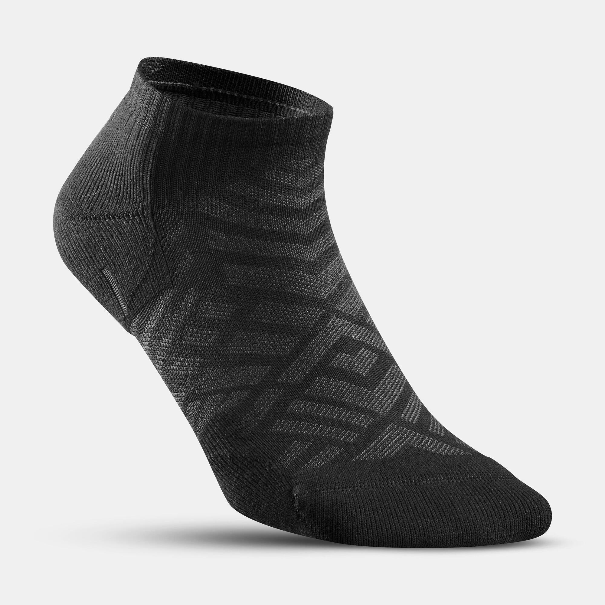 quechua-hike-100-low-socken-2er-pack-schwarz-baumwolle image 3