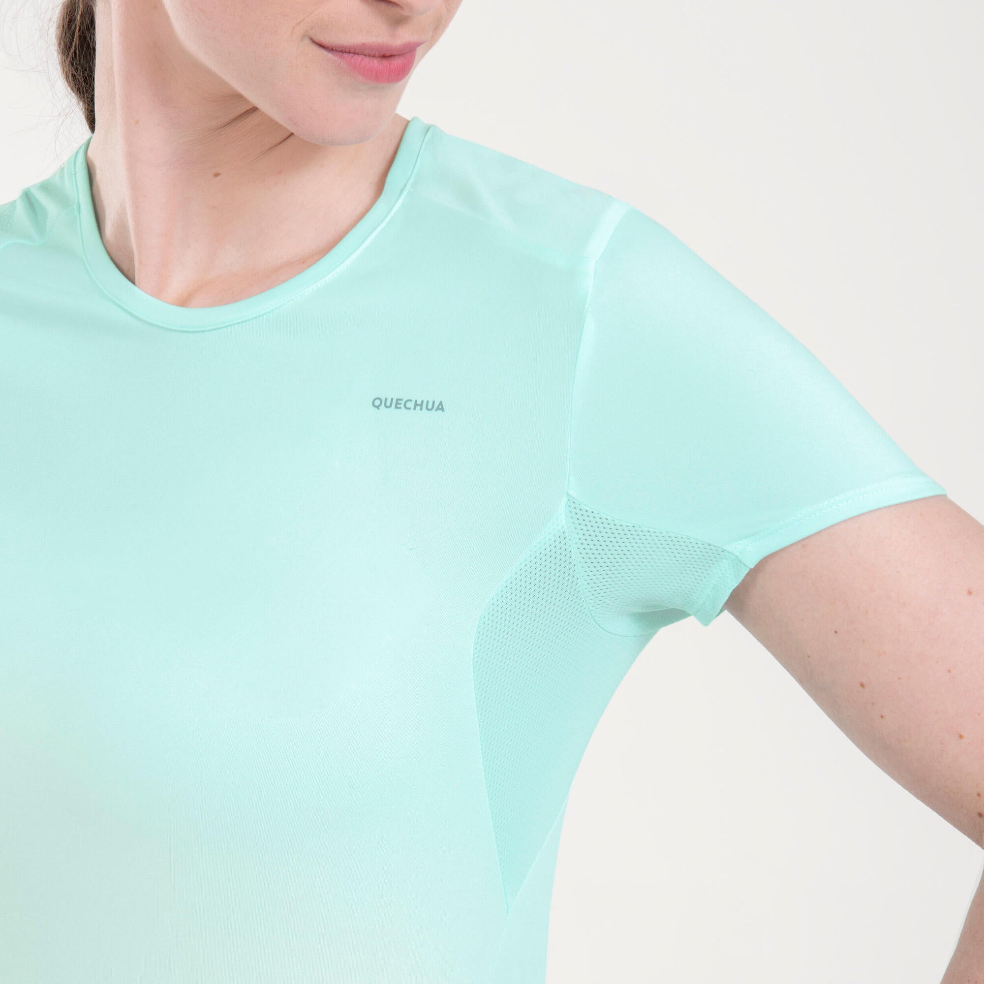 quechua-mh100-t-shirt-damen-wandern-pale-mint-leicht image 4