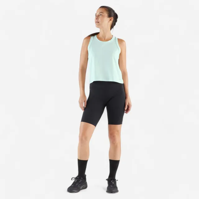 kiprun-run-500-damen-crop-top-lauftop-light-jade image 1