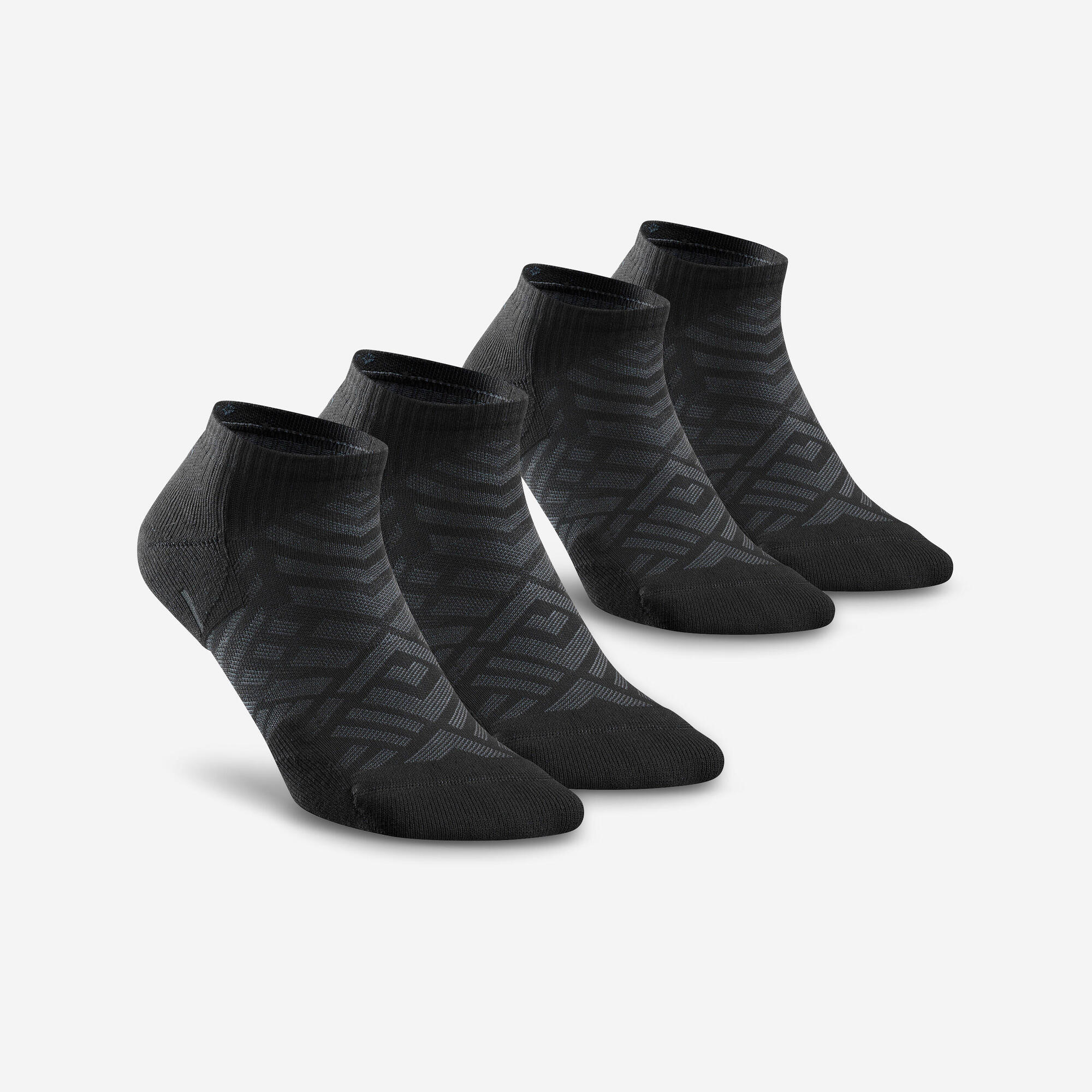 quechua-hike-100-low-socken-2er-pack-schwarz-baumwolle image 1