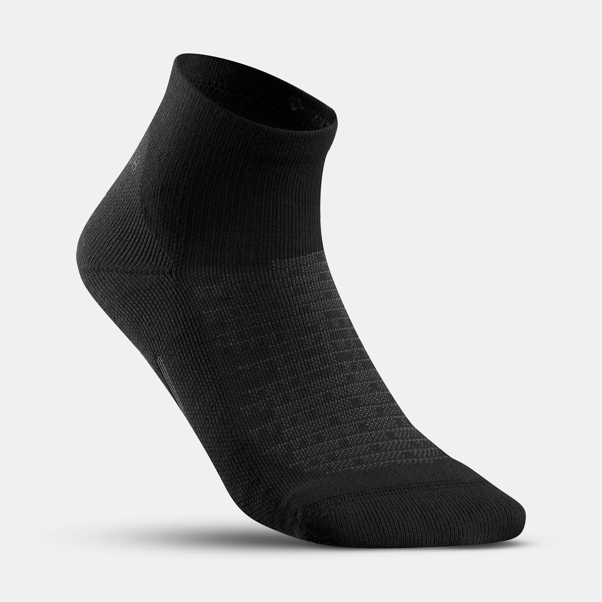 quechua-hike-100-mid-wandersocken-schwarz-2er-pack image 3