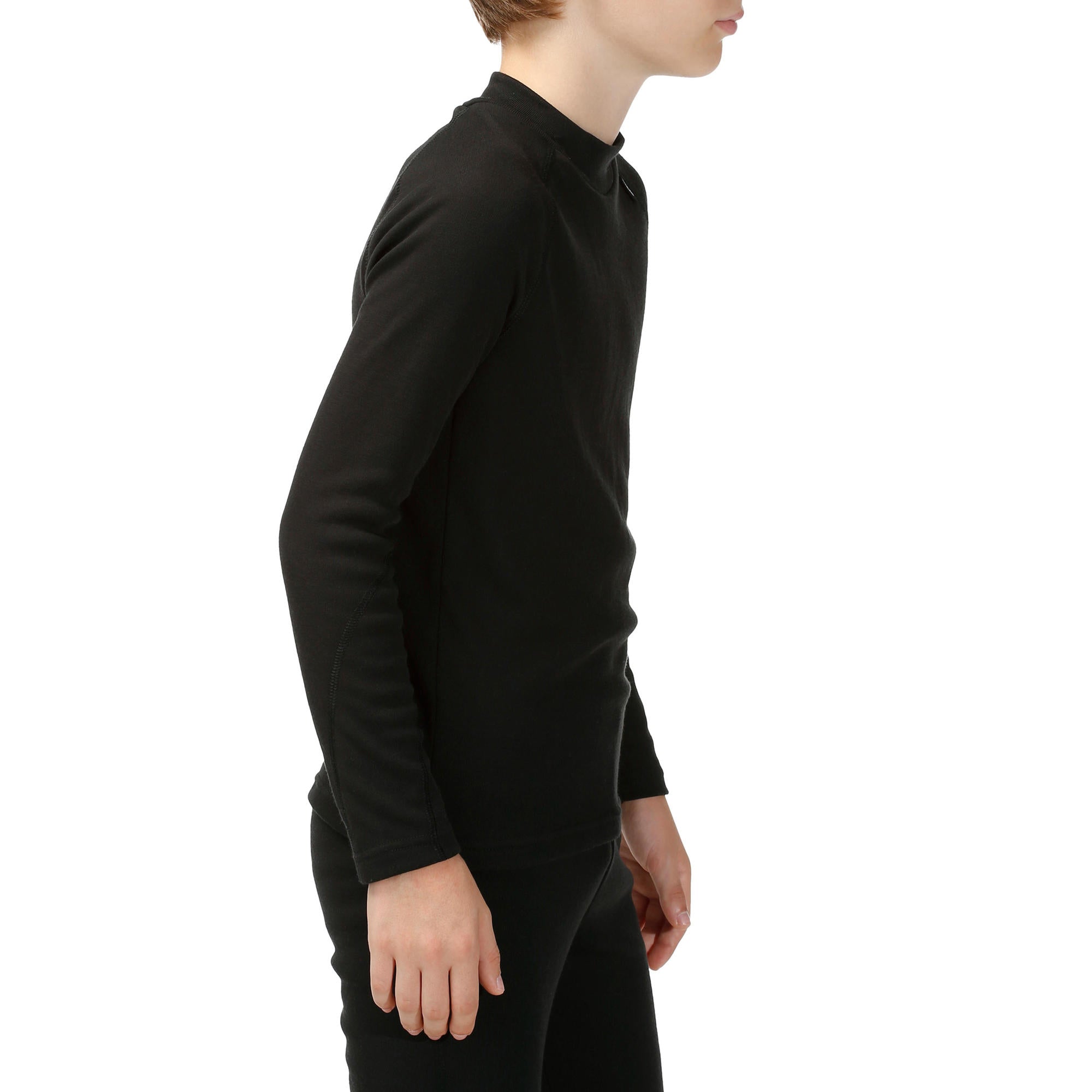 wedze-bl100-ski-unterw-sche-kinder-schwarz-thermoshirt image 2